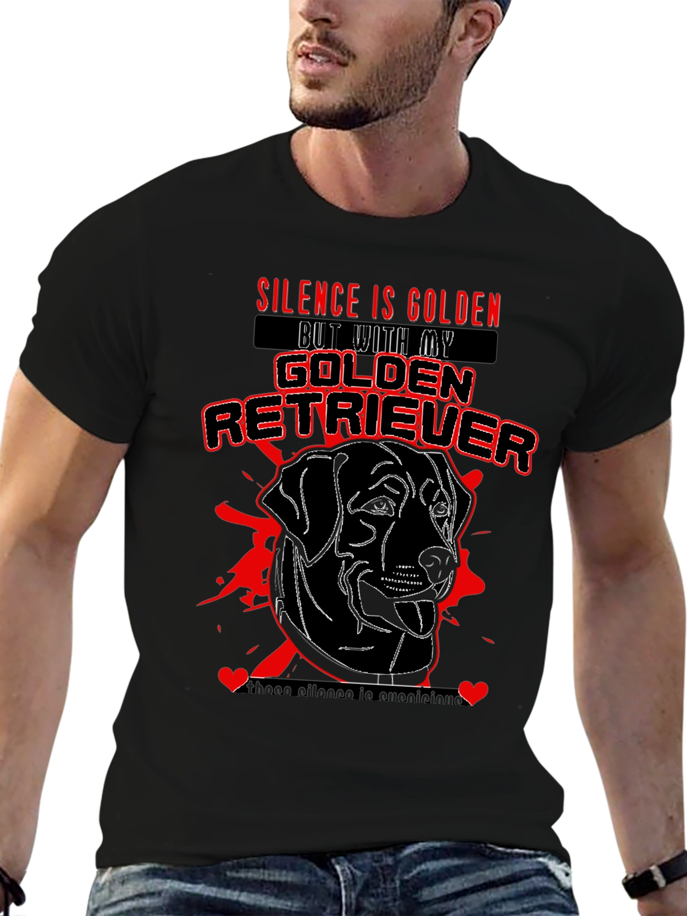 Golden Retriever T-Shirt: Silence is Golden