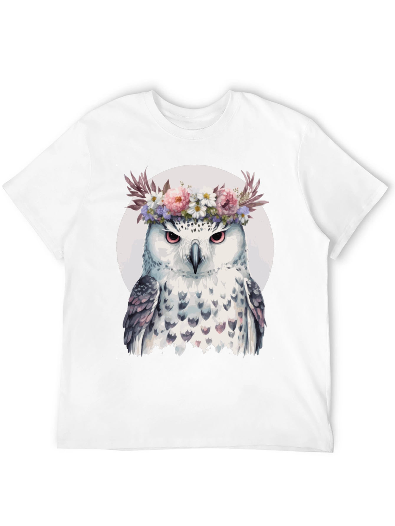 Owl Flower Crown T-Shirt - Unisex Graphic Tee