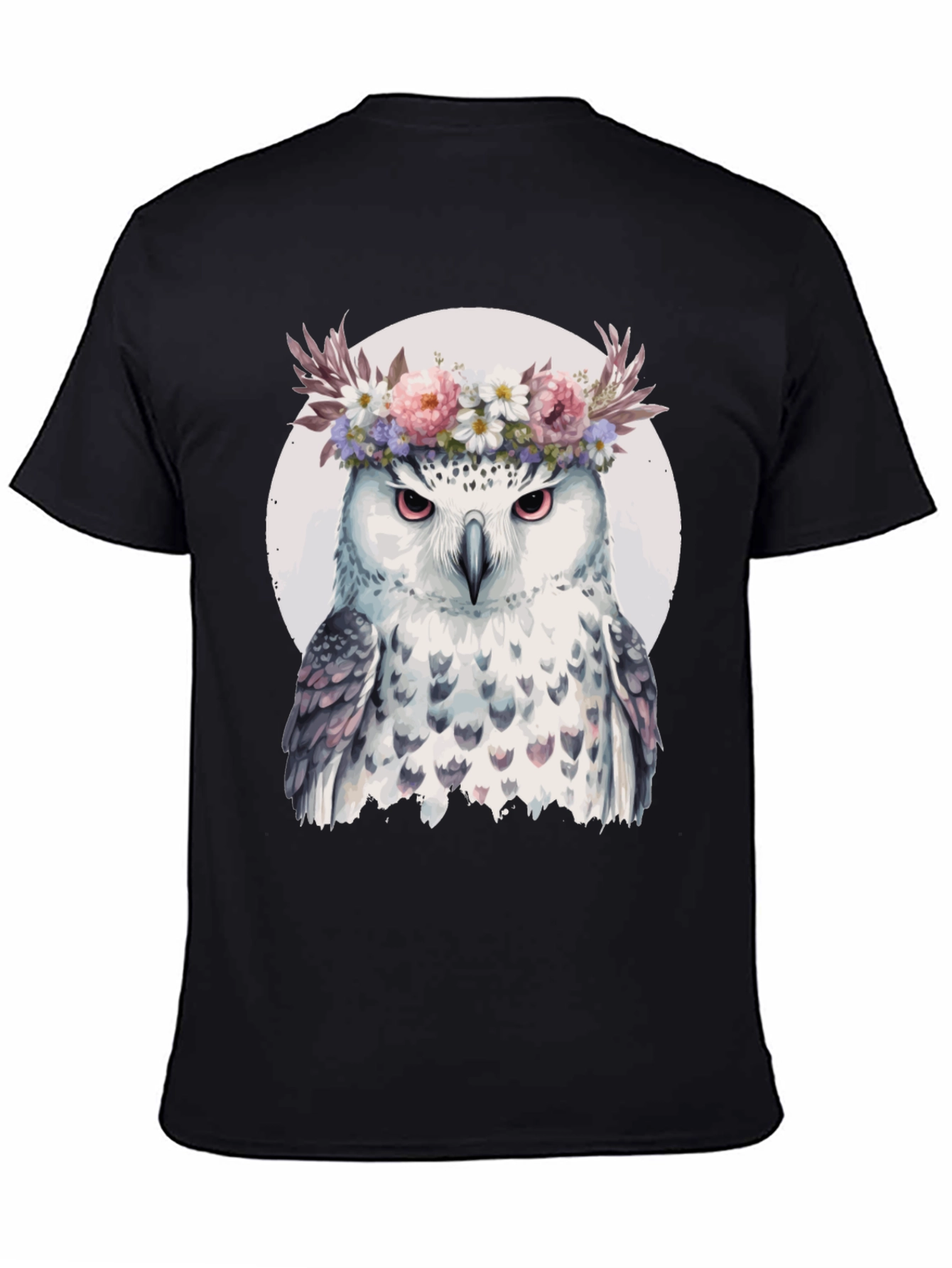 Owl Flower Crown T-Shirt - Unisex Graphic Tee