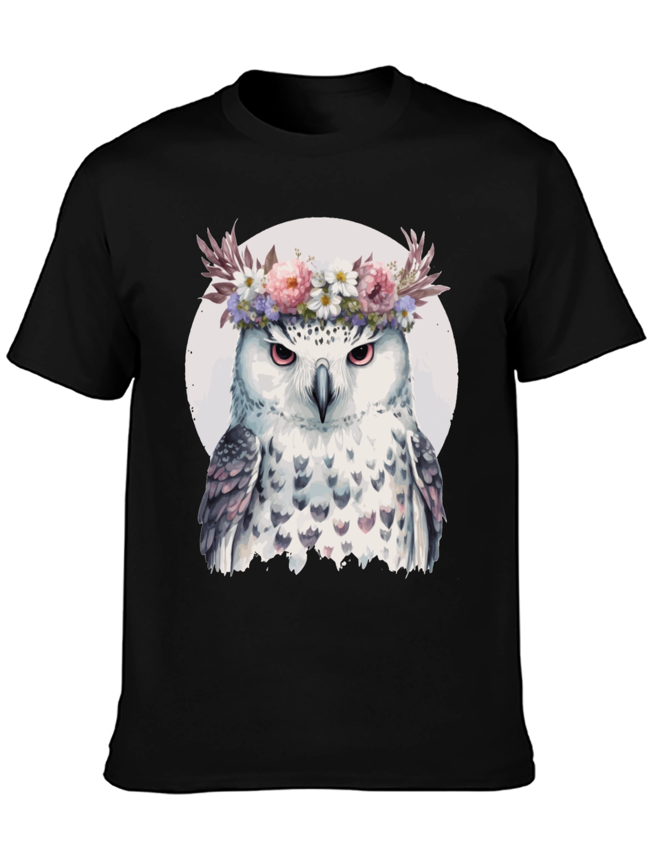 Owl Flower Crown T-Shirt - Unisex Graphic Tee