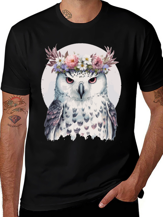 Owl Flower Crown T-Shirt - Unisex Graphic Tee