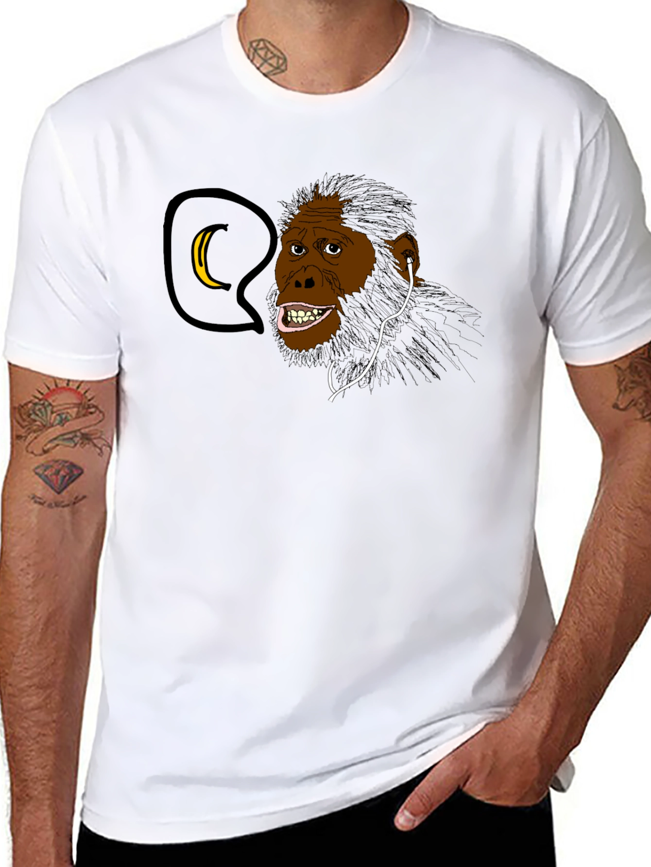 Funny Ape Evolution T-Shirt - Black