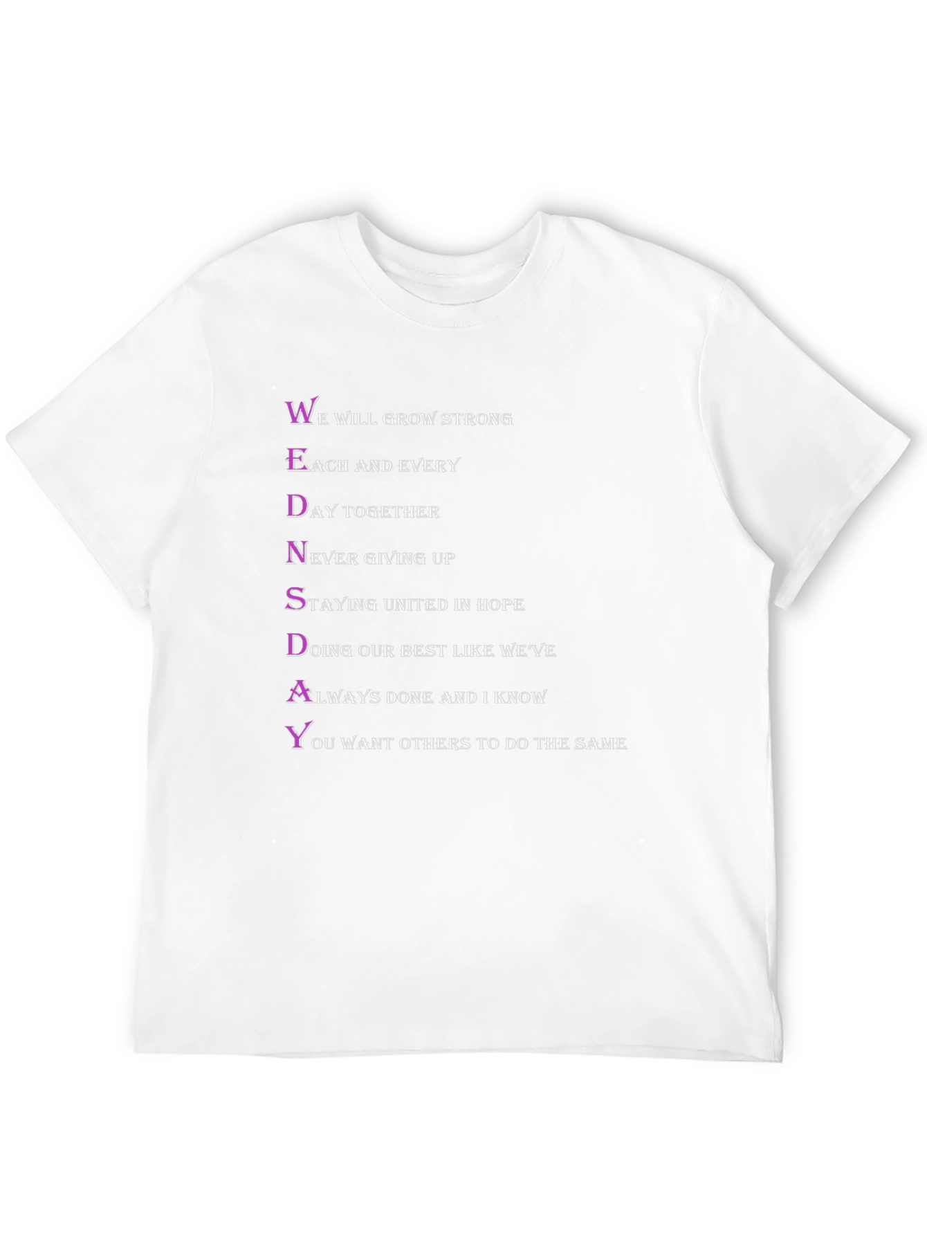 Wednesday T-Shirt - Positive Acronym Design