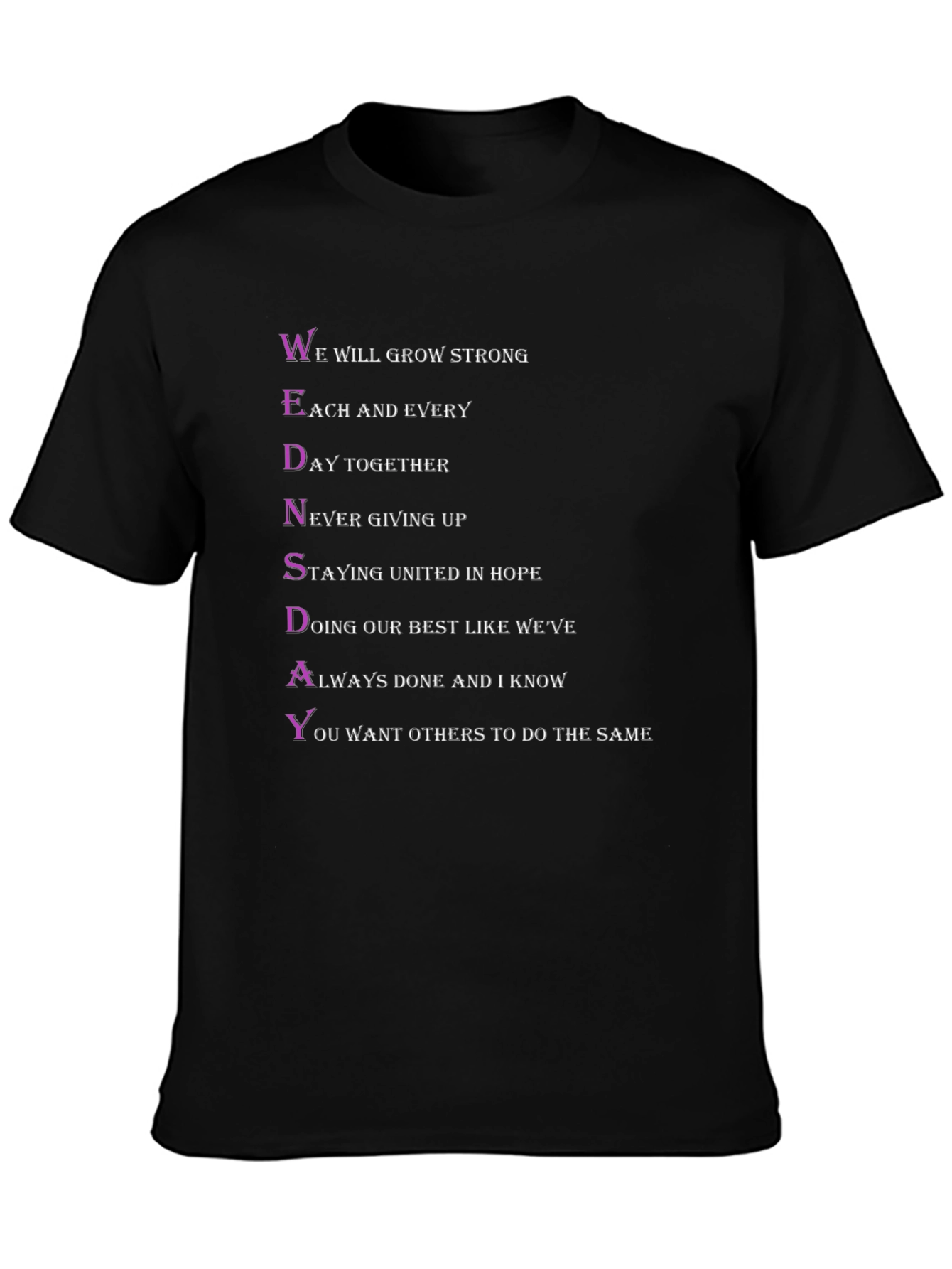 Wednesday T-Shirt - Positive Acronym Design