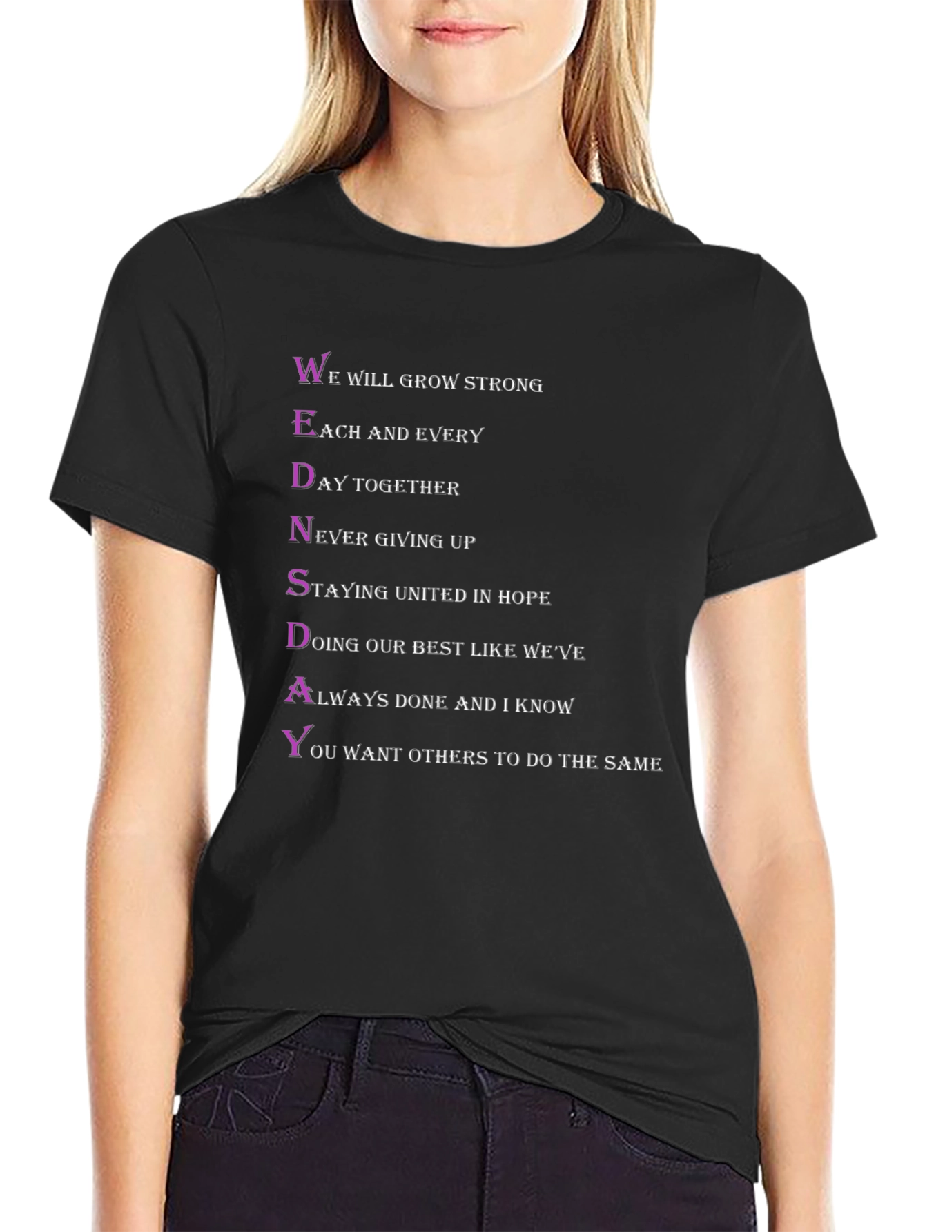 Wednesday T-Shirt - Positive Acronym Design