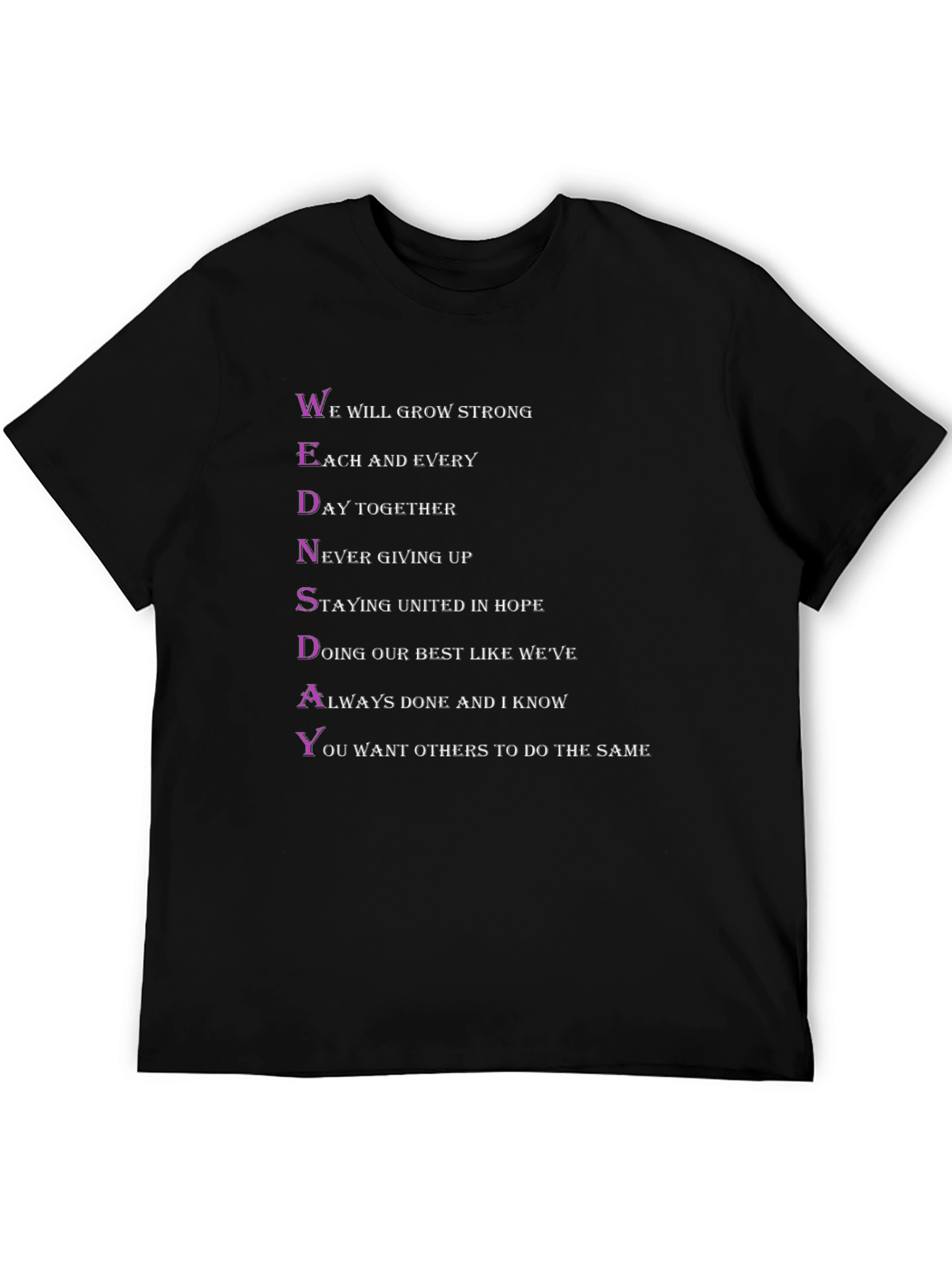 Wednesday T-Shirt - Positive Acronym Design