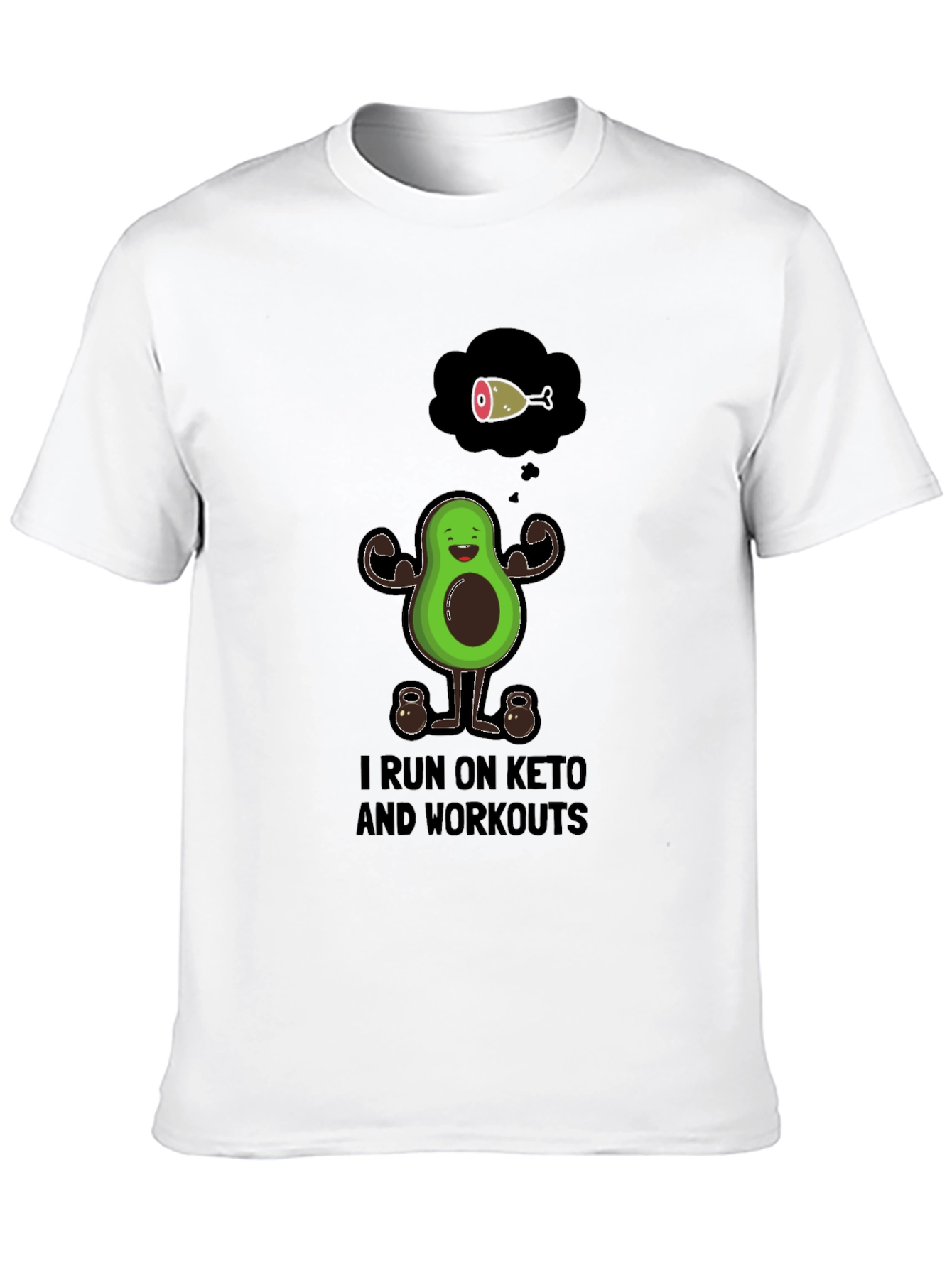 Keto Workout Graphic Tee - Avocado Gym Shirt