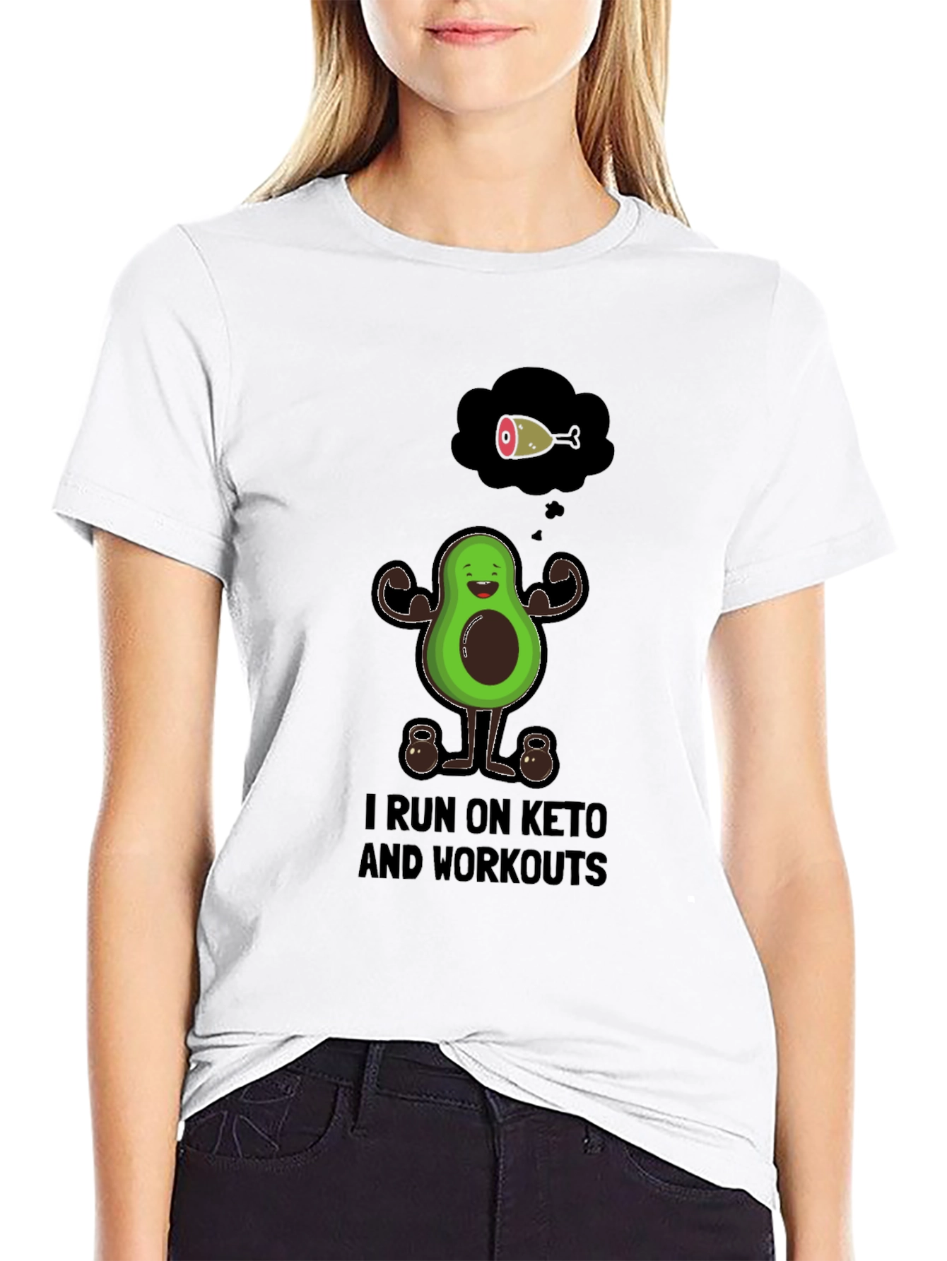 Keto Workout Graphic Tee - Avocado Gym Shirt
