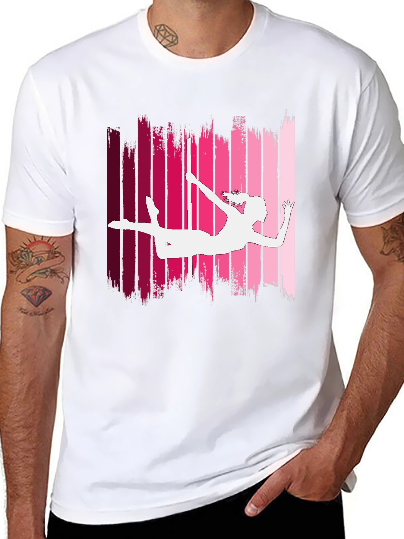 Pole Dancer Silhouette Graphic Tee