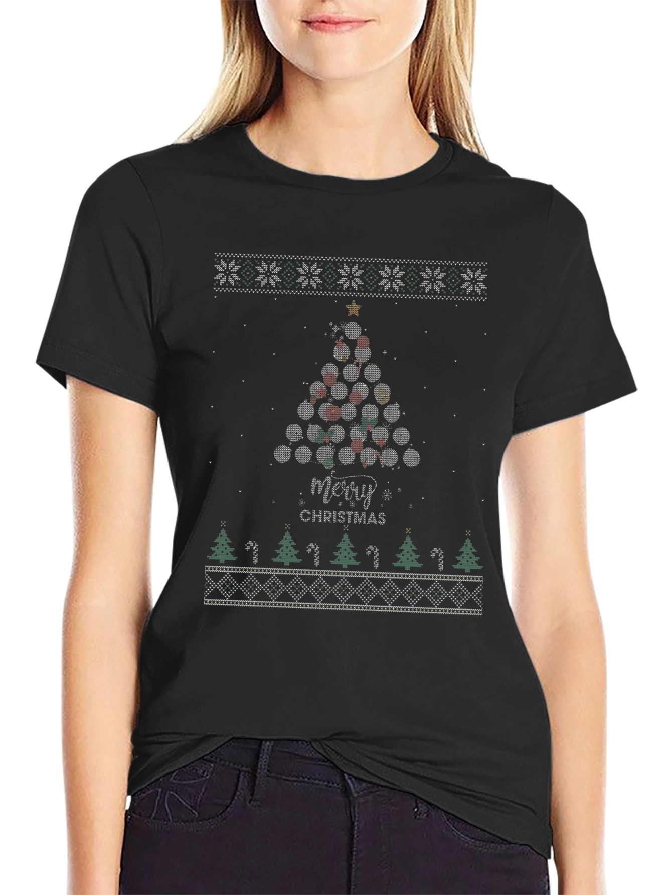 Ugly Christmas Billiards Tree T-Shirt