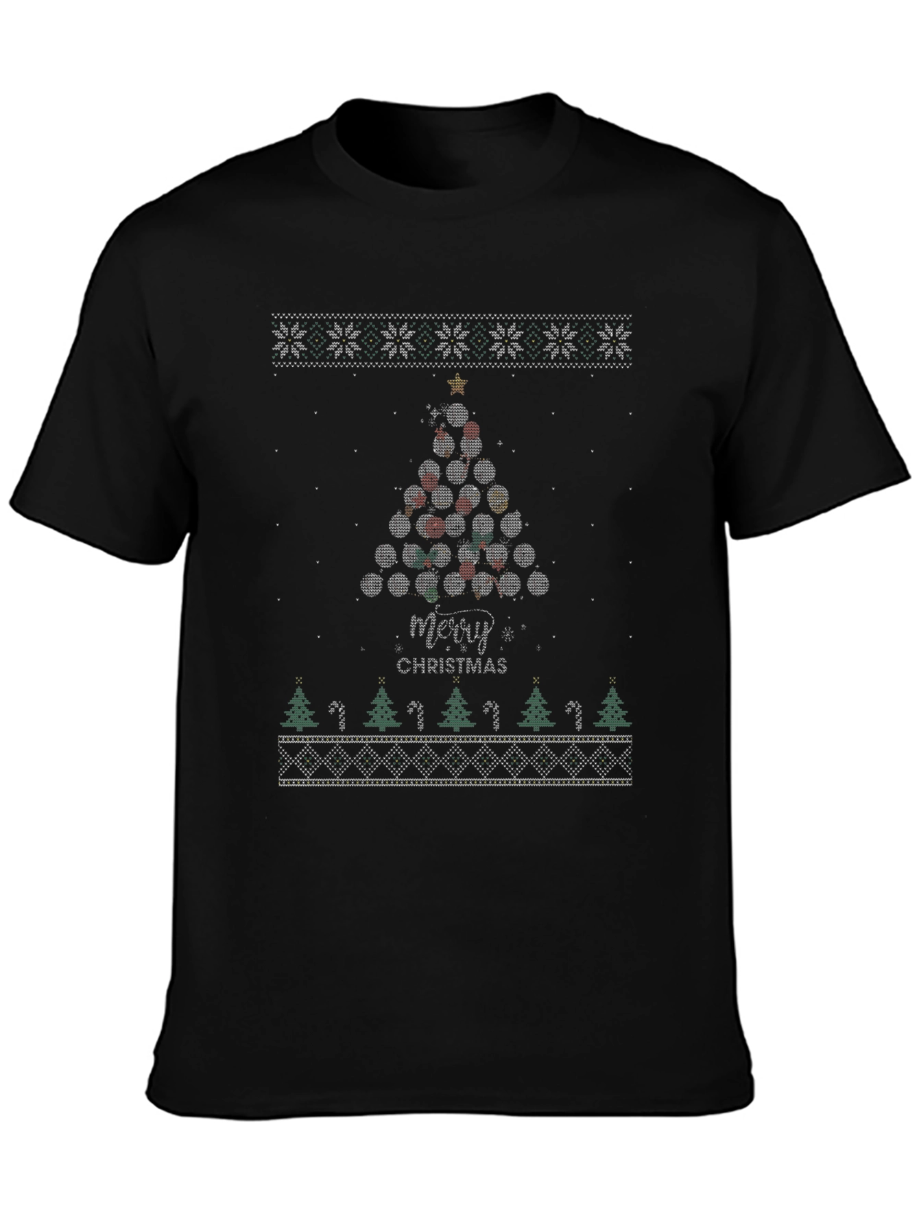 Ugly Christmas Billiards Tree T-Shirt