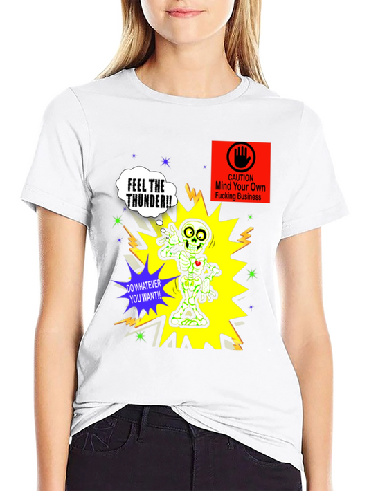 Bold Graphic T-Shirt: Skeleton with Attitude