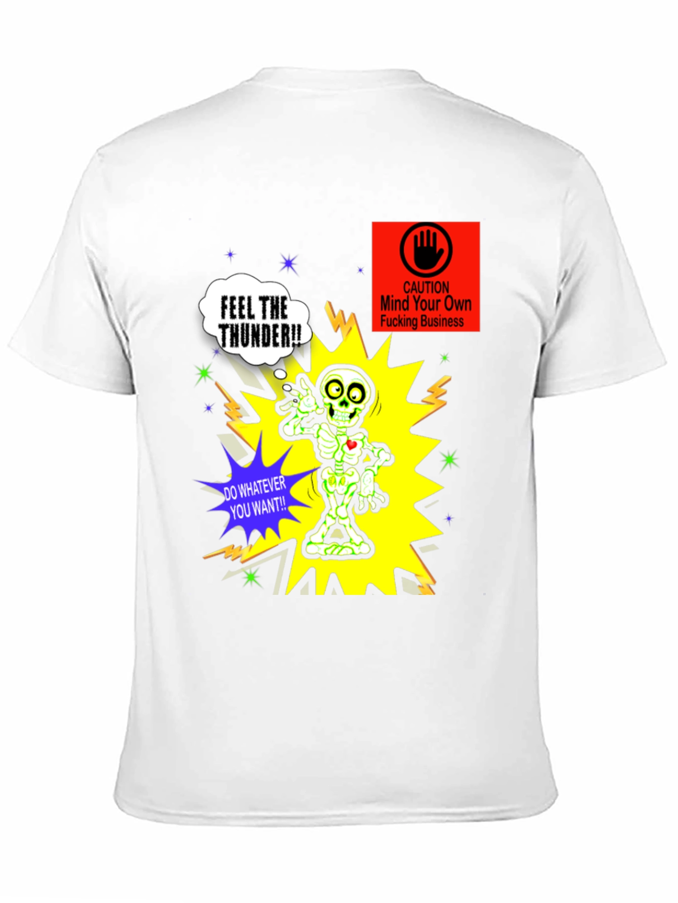 Bold Graphic T-Shirt: Skeleton with Attitude