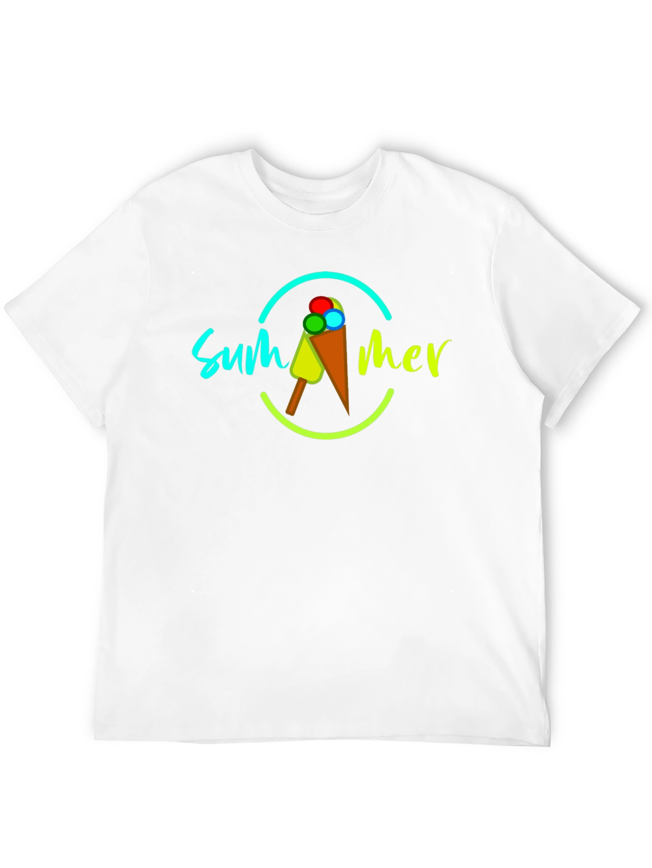 Summer Ice Cream Graphic Tee - Mens Black T-Shirt