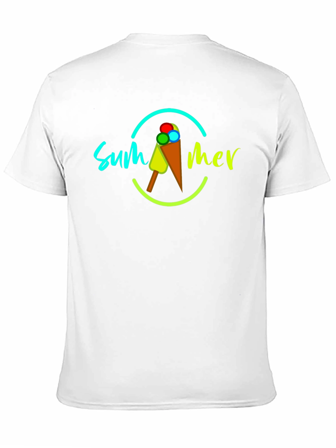 Summer Ice Cream Graphic Tee - Mens Black T-Shirt
