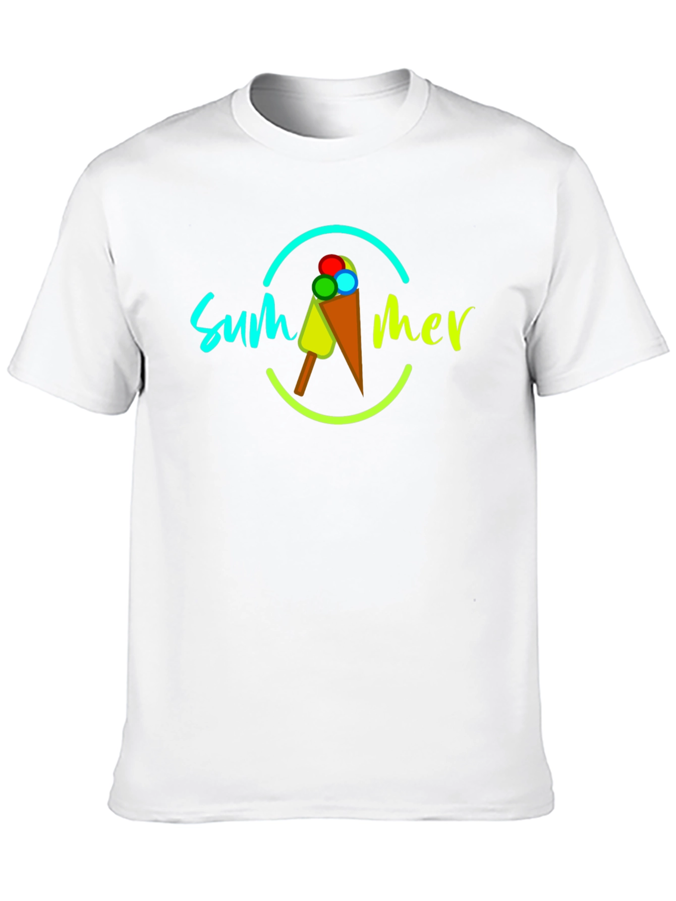 Summer Ice Cream Graphic Tee - Mens Black T-Shirt