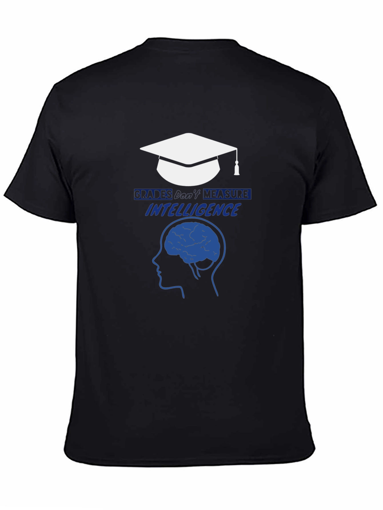 Intelligence T-Shirt - Graduation Cap & Brain Design