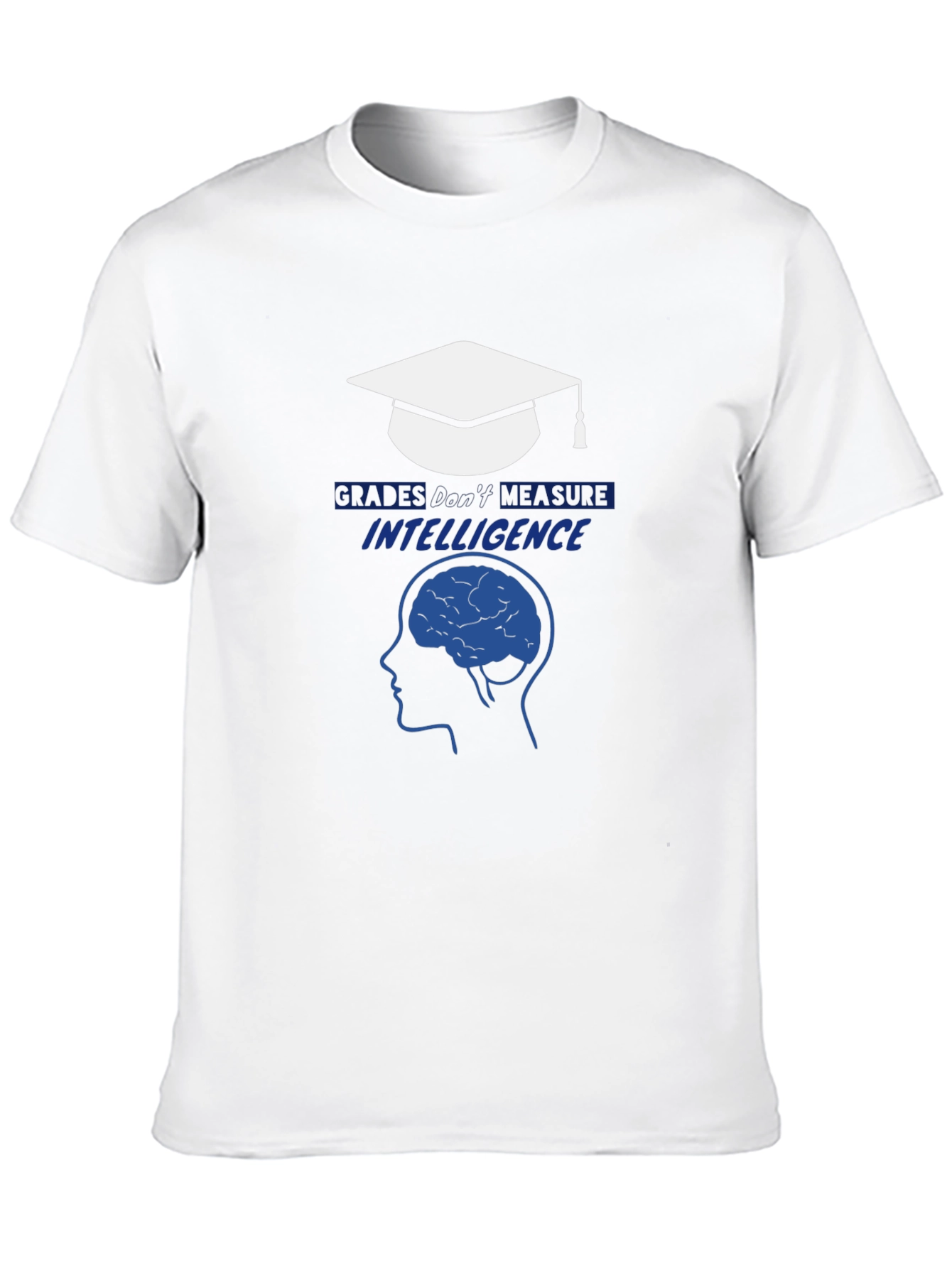Intelligence T-Shirt - Graduation Cap & Brain Design