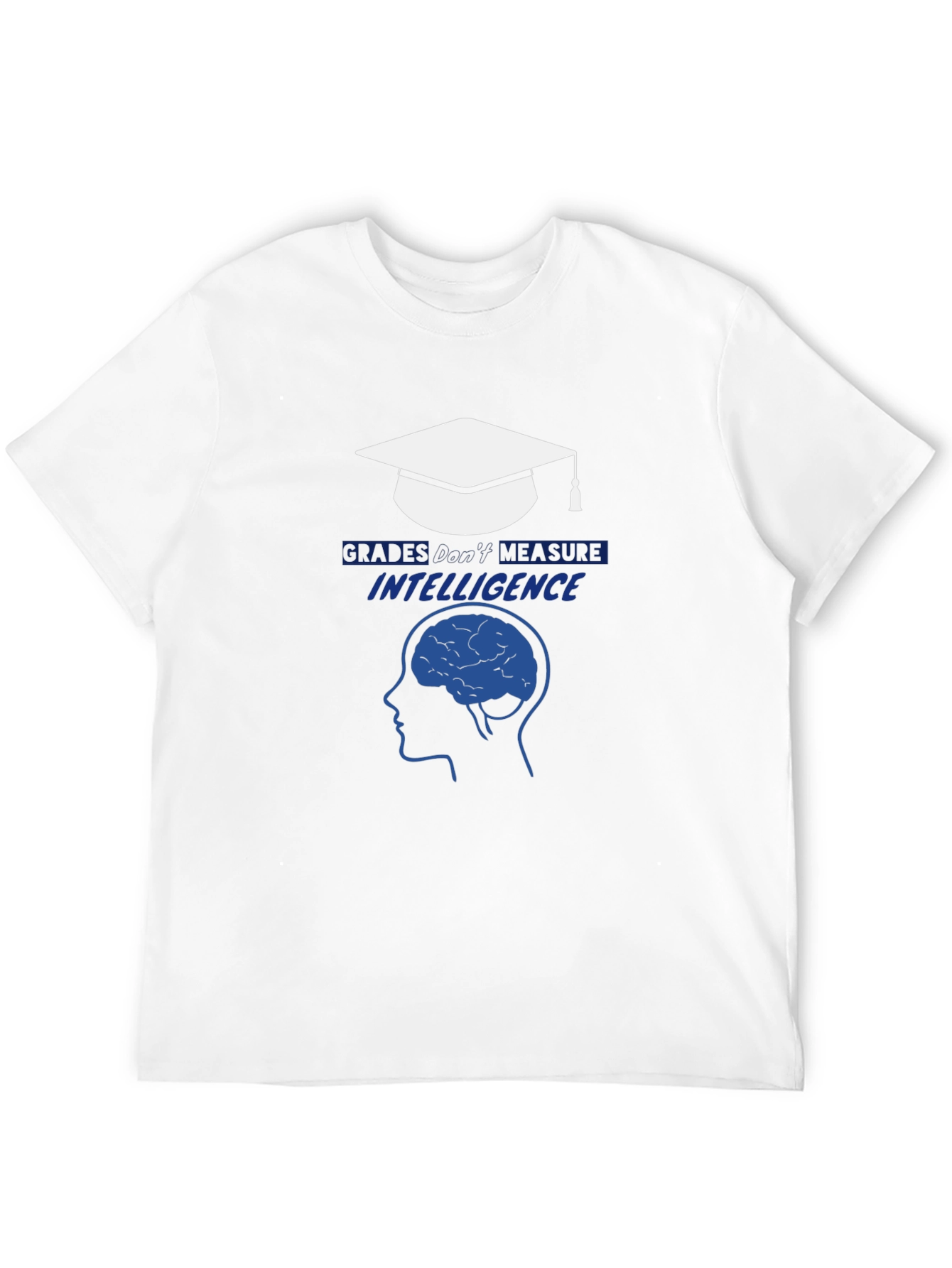 Intelligence T-Shirt - Graduation Cap & Brain Design