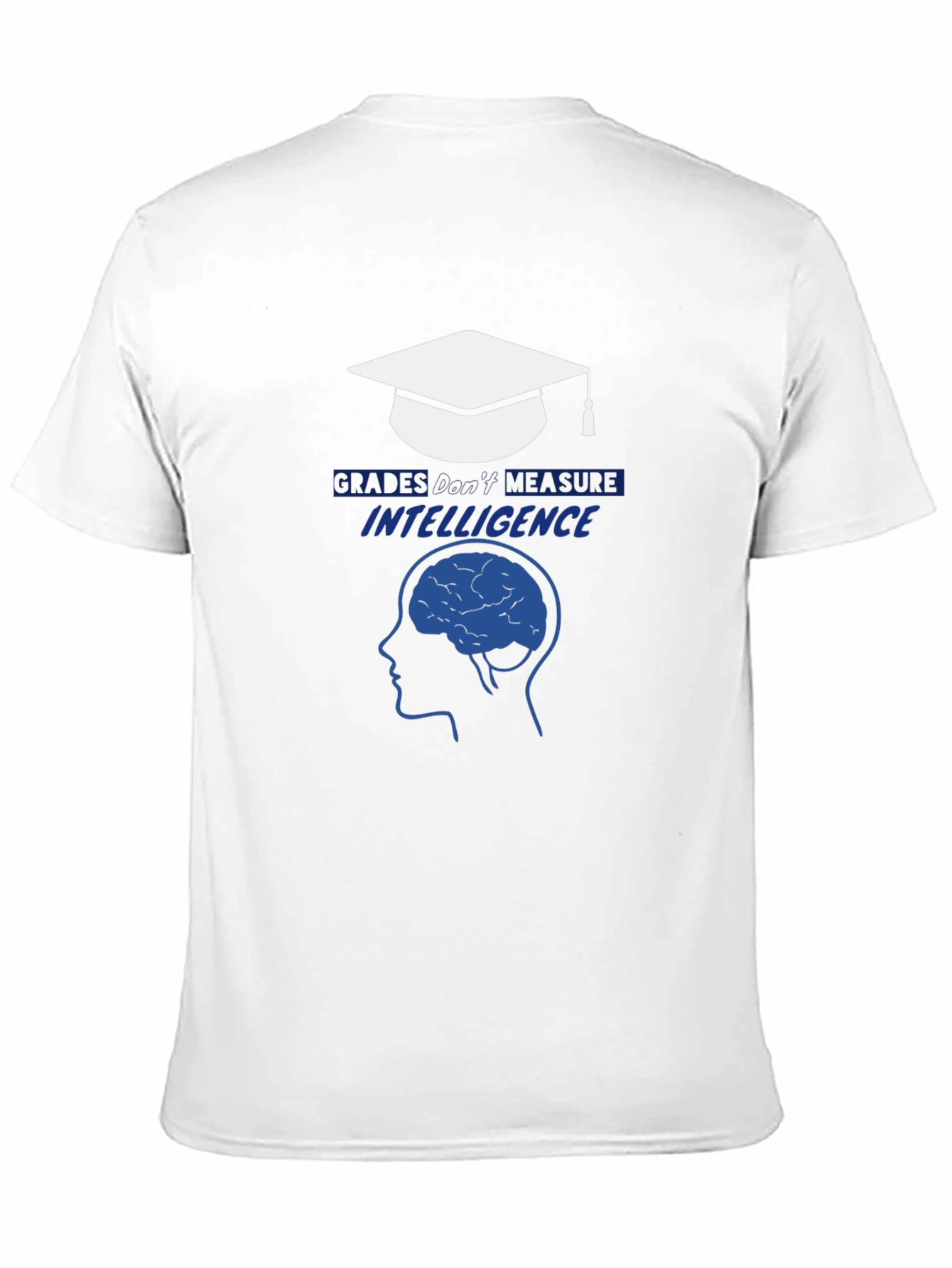 Intelligence T-Shirt - Graduation Cap & Brain Design