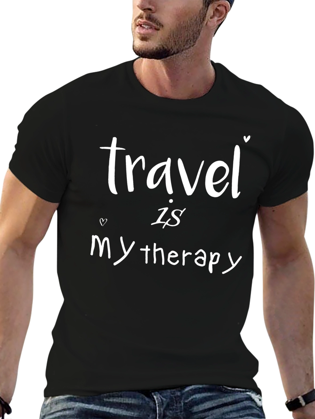 Travel Therapy T-Shirt - Short Sleeve Black Tee