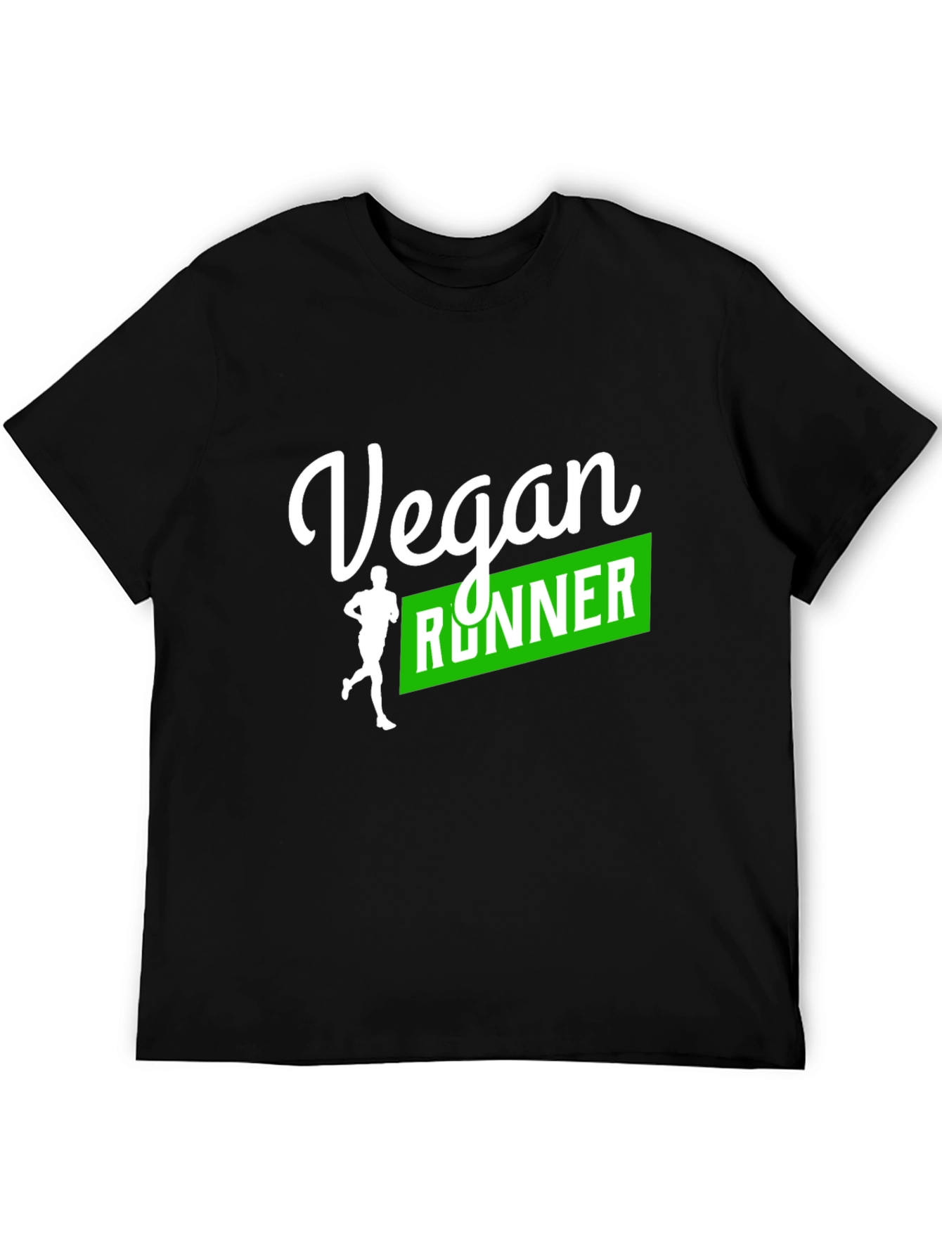 Vegan Runner Graphic Tee - Black