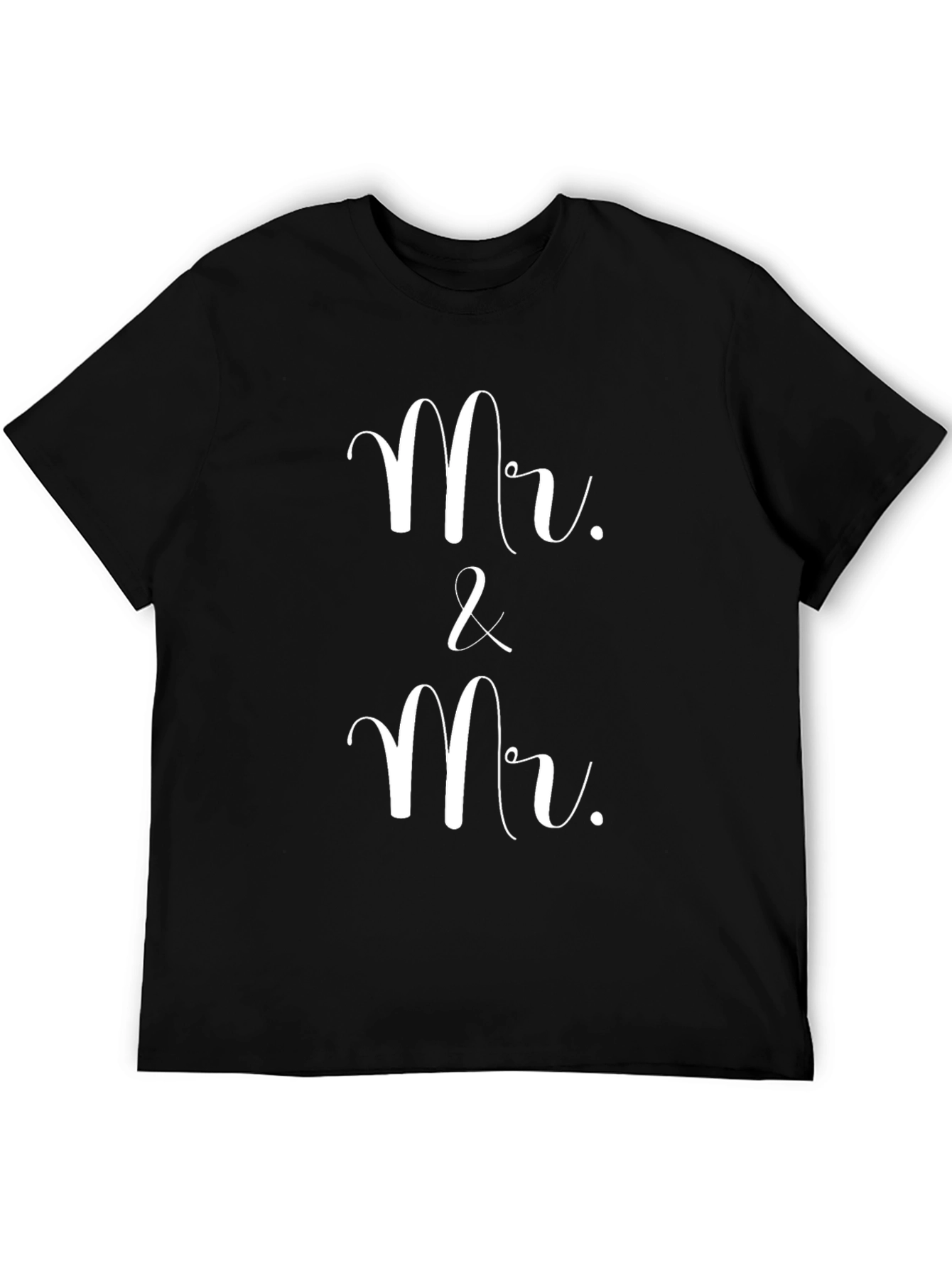 Mr. & Mr. Black Graphic Tee - Wedding Gift
