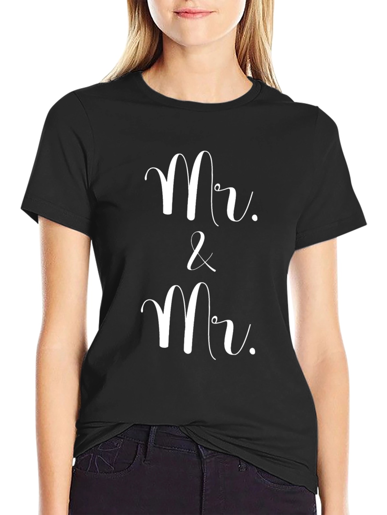 Mr. & Mr. Black Graphic Tee - Wedding Gift
