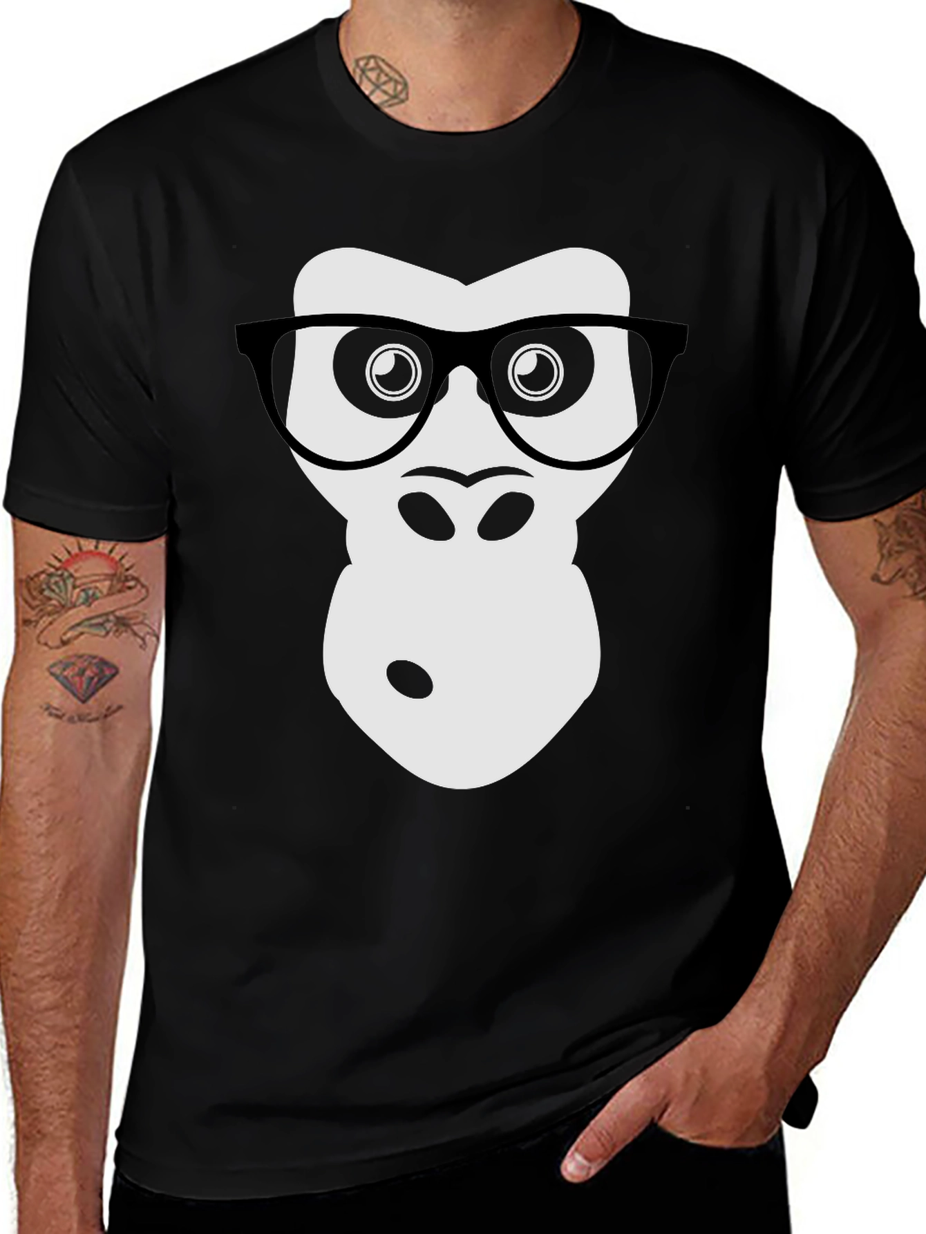 Geek Gorilla Graphic Tee - Cool Animal Shirt