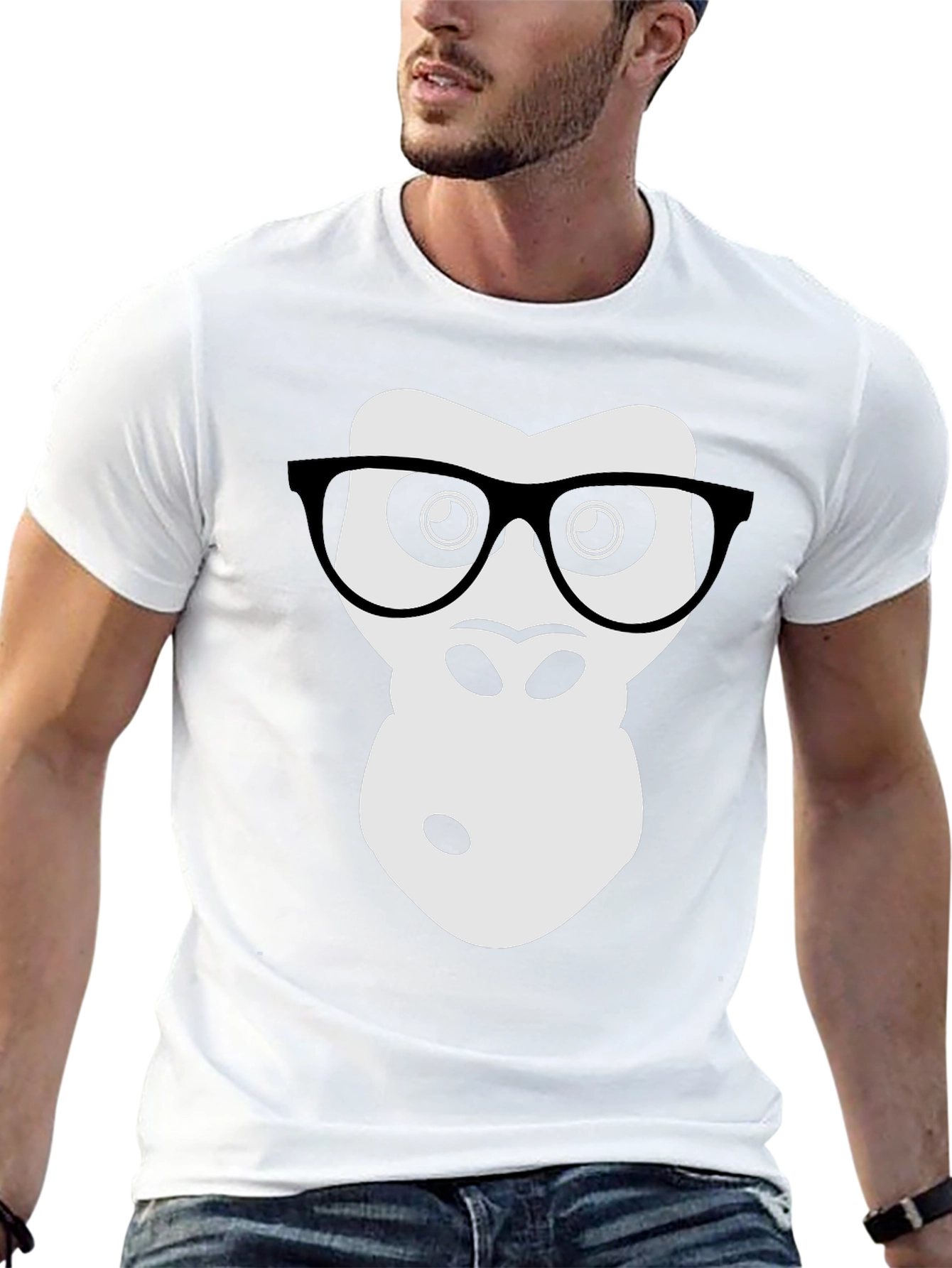 Geek Gorilla Graphic Tee - Cool Animal Shirt