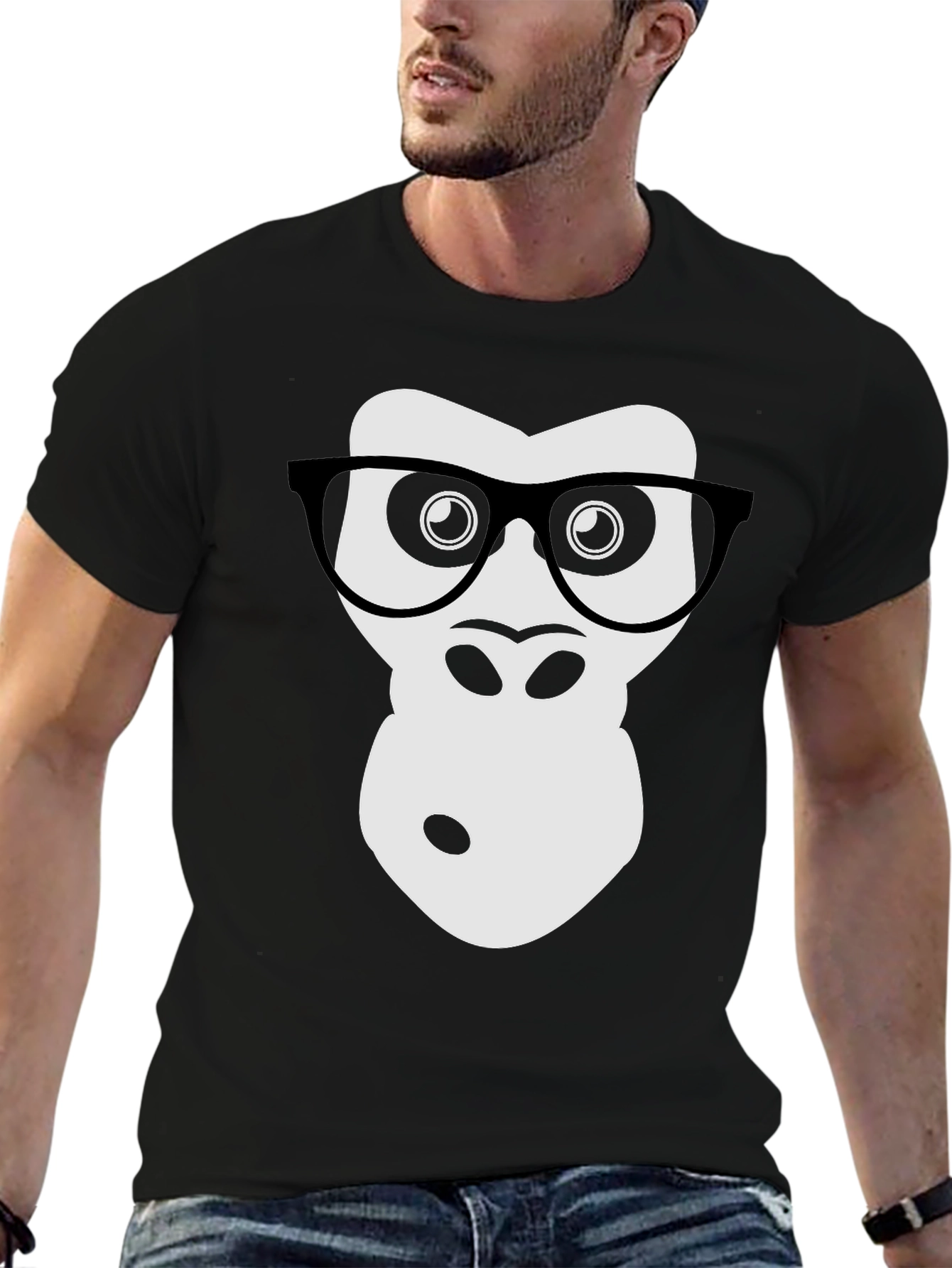 Geek Gorilla Graphic Tee - Cool Animal Shirt