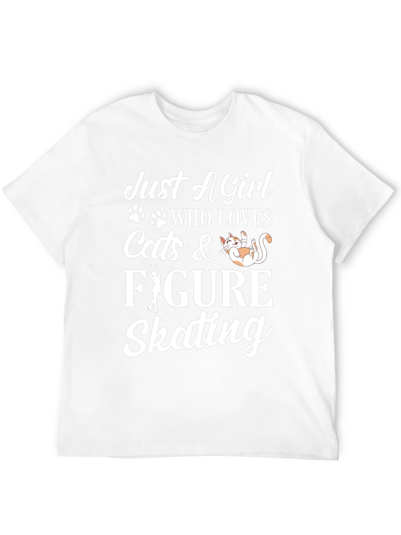 Cats & Figure Skating T-Shirt for Girls