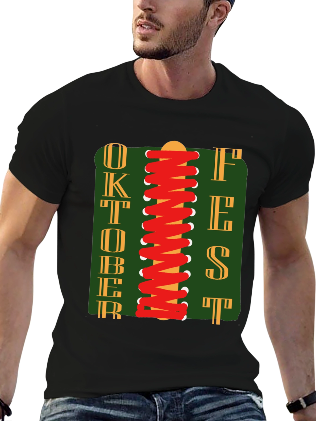 Oktoberfest T-Shirt with Lace-Up Design
