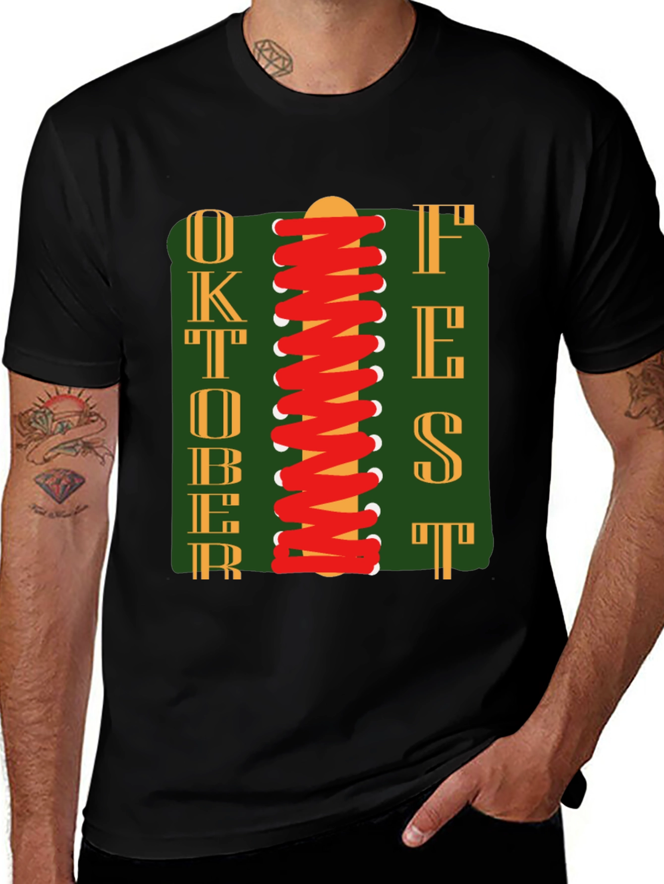 Oktoberfest T-Shirt with Lace-Up Design