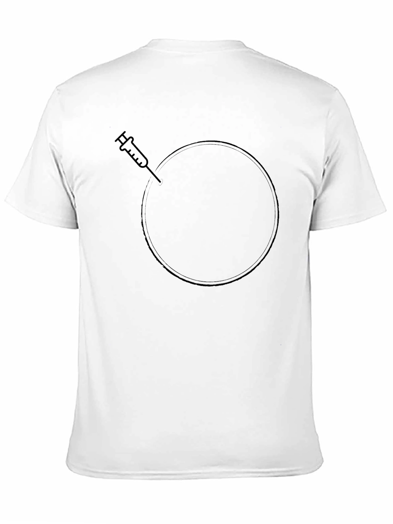 Modern Graphic Tee: Syringe Circle Design