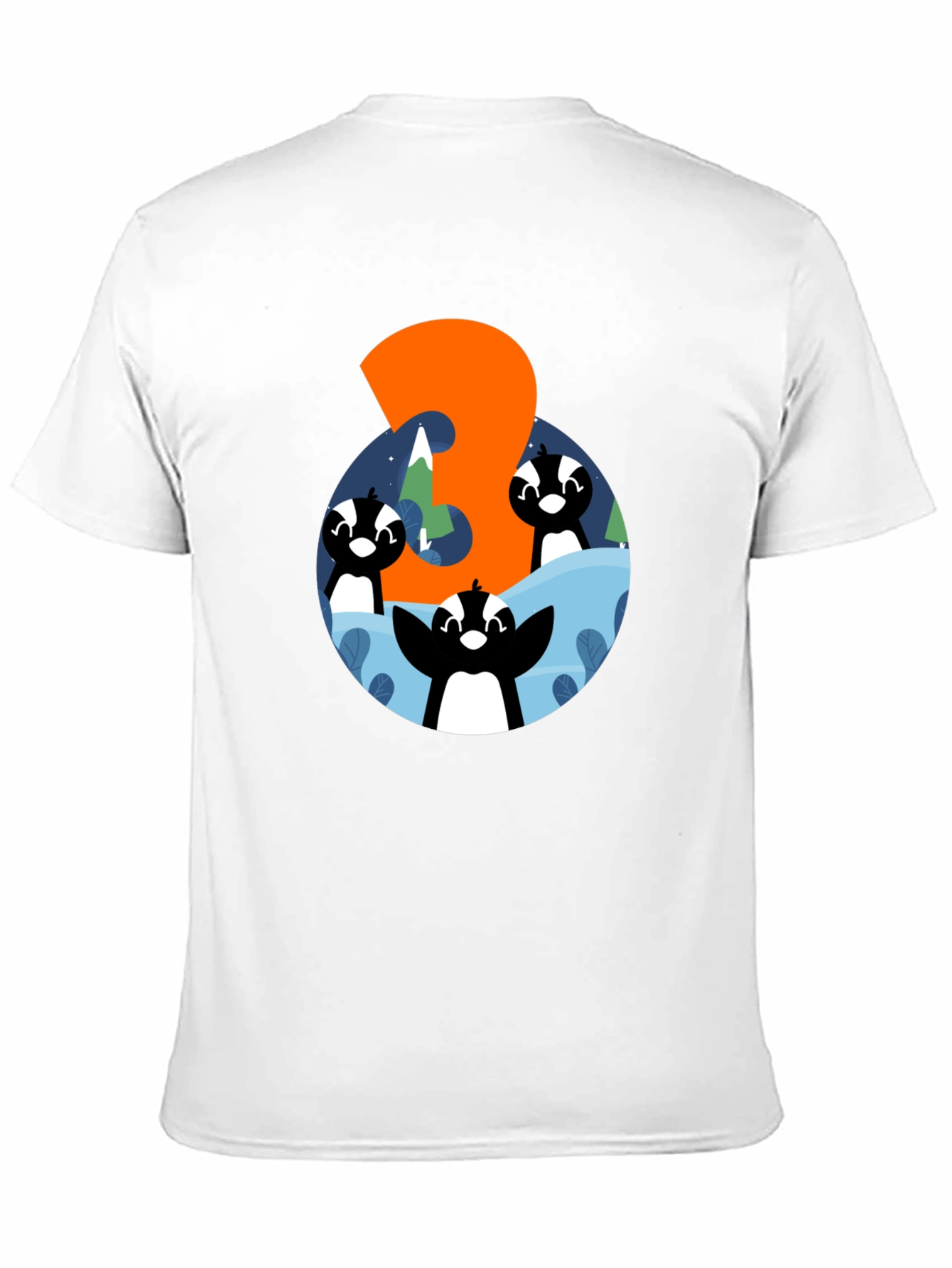 Penguin Number 3 Birthday T-Shirt