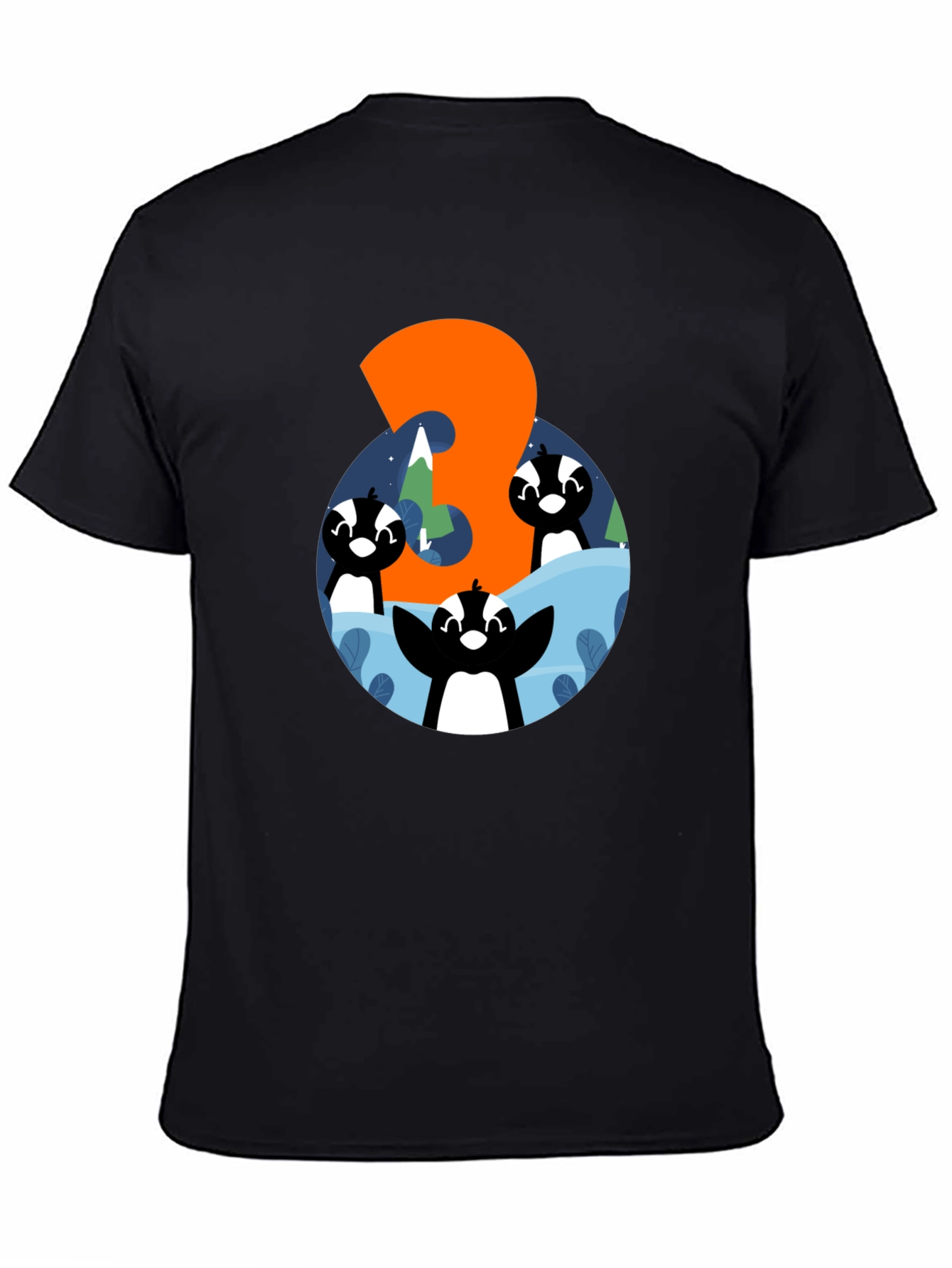Penguin Number 3 Birthday T-Shirt