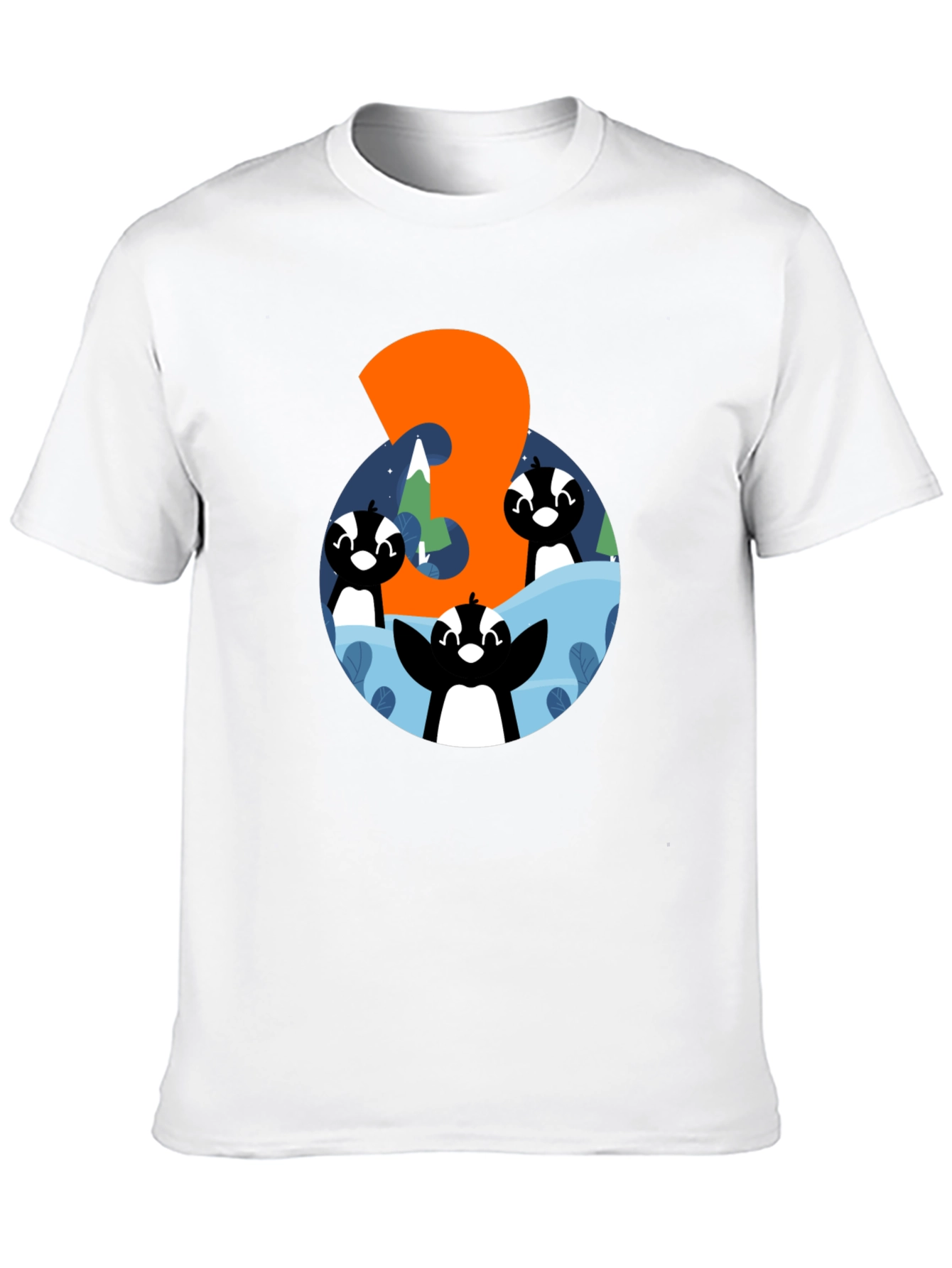Penguin Number 3 Birthday T-Shirt