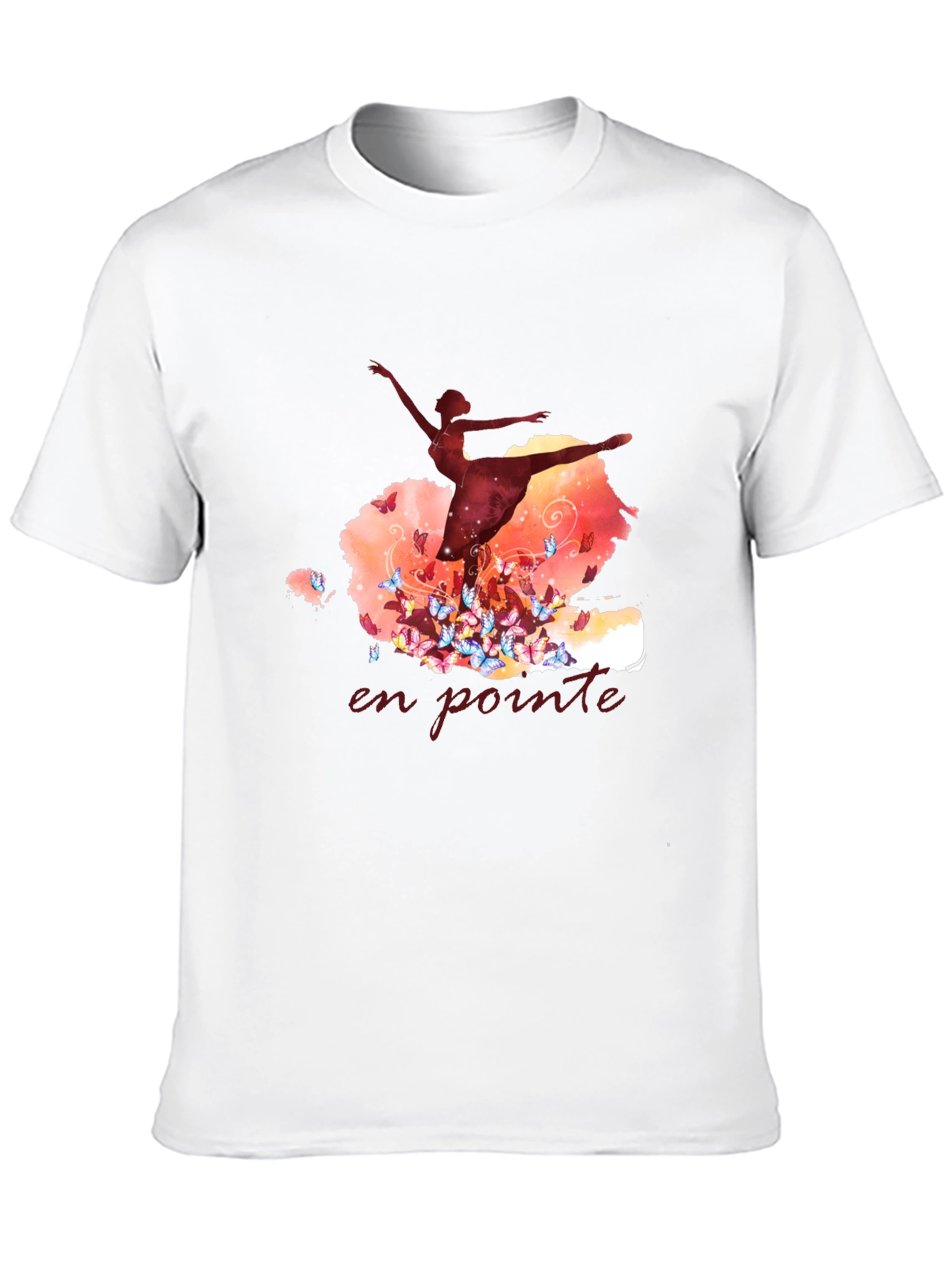 Ballet Dancer En Pointe Graphic Tee - Black