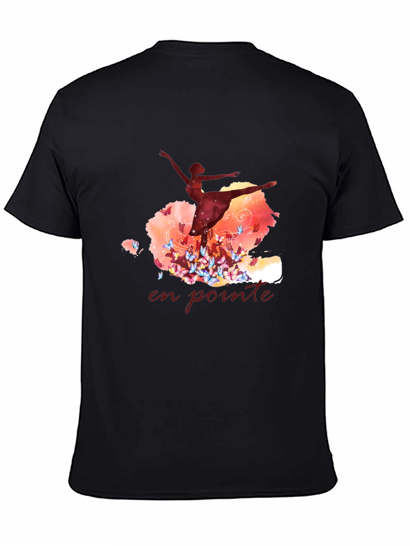 Ballet Dancer En Pointe Graphic Tee - Black