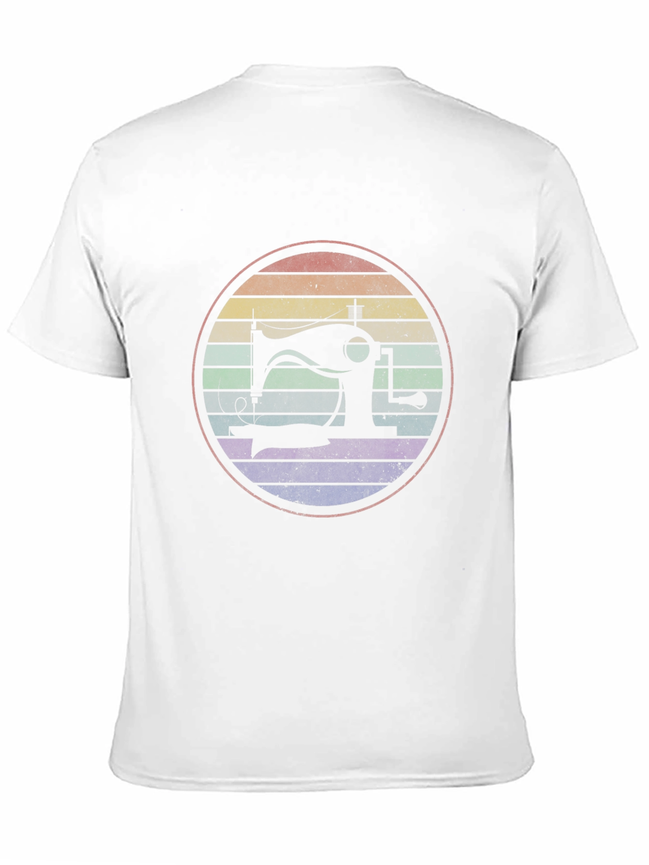 Retro Sewing Machine Rainbow T-Shirt