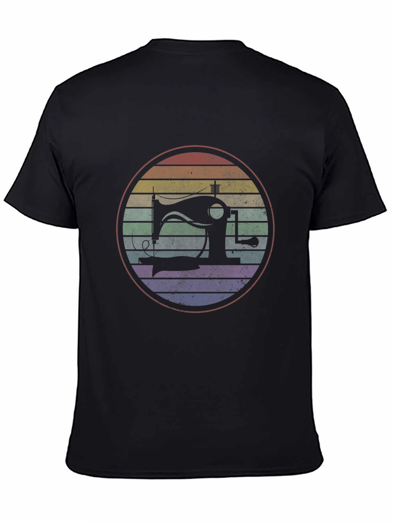 Retro Sewing Machine Rainbow T-Shirt