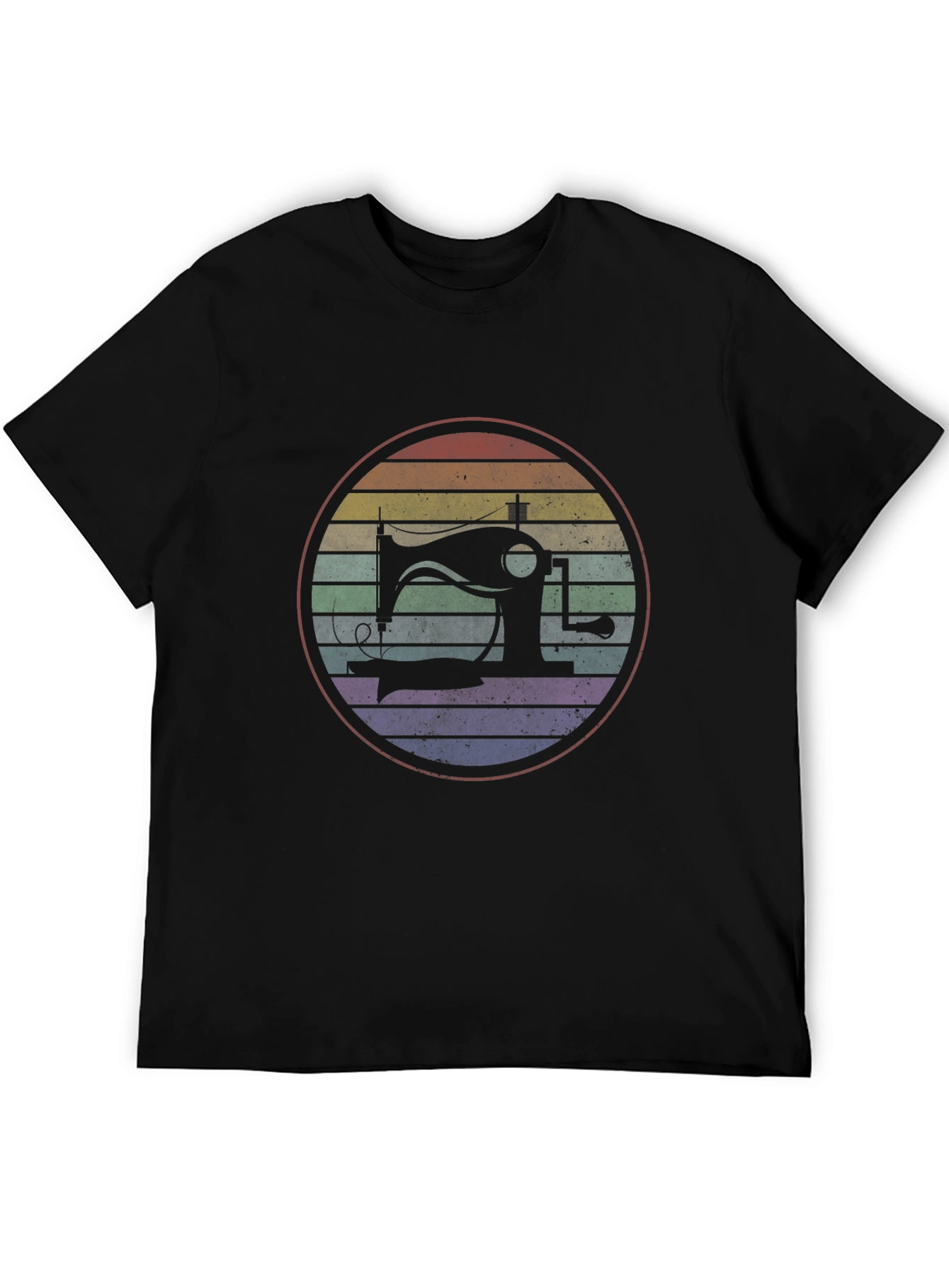 Retro Sewing Machine Rainbow T-Shirt