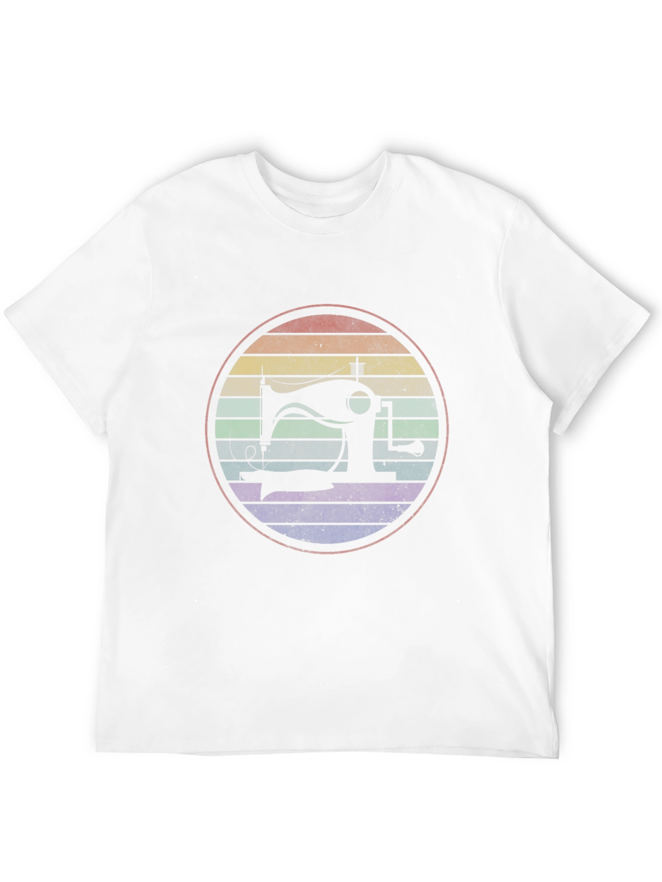 Retro Sewing Machine Rainbow T-Shirt