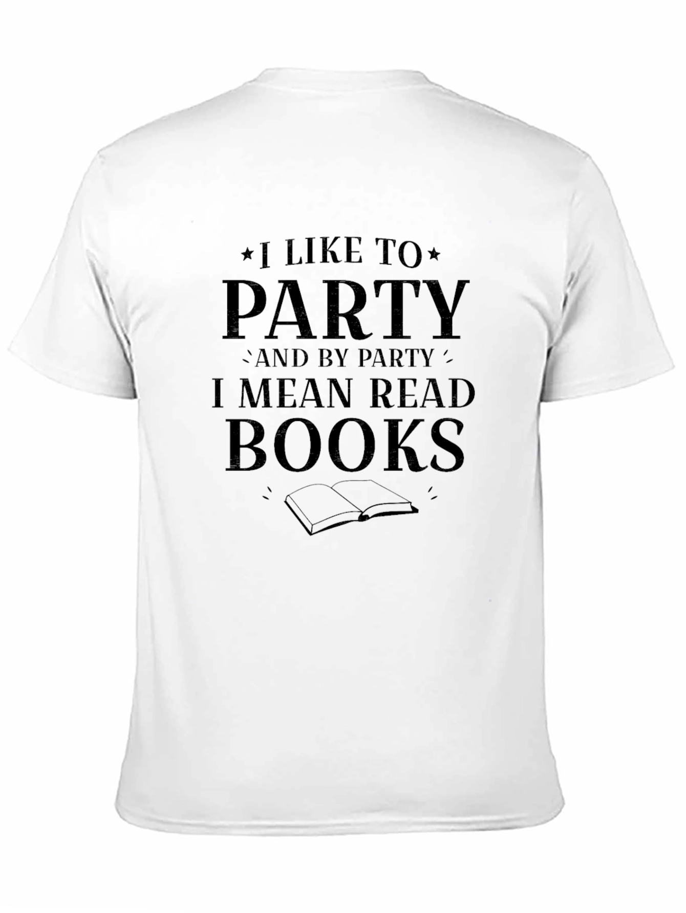 Party to Read Books Black Graphic T-Shirt