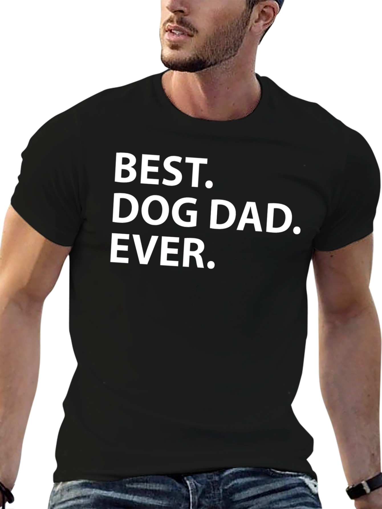 Best Dog Dad Ever Black T-Shirt