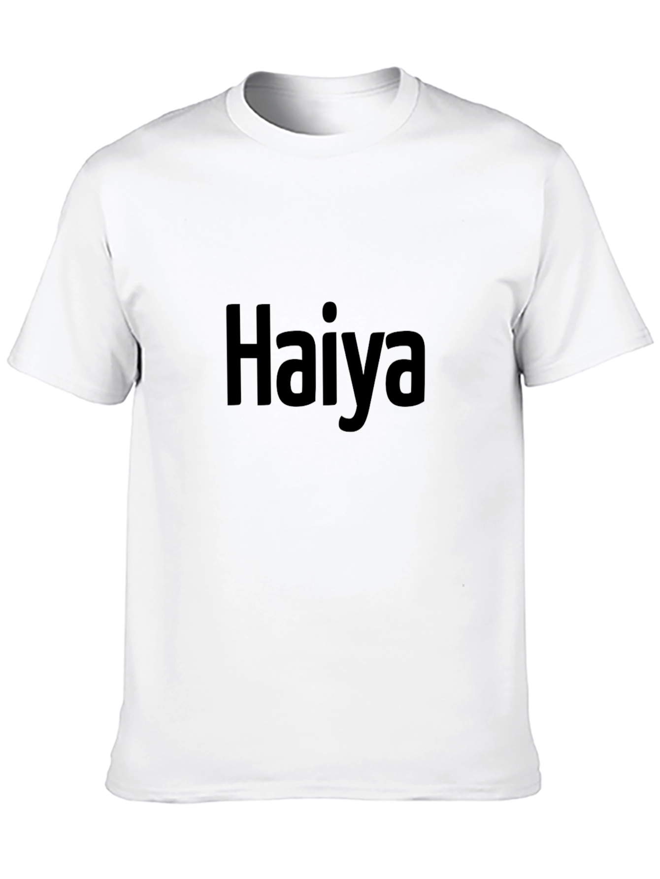 Haiya T-Shirt - Black Cotton Crew Neck Casual Tee