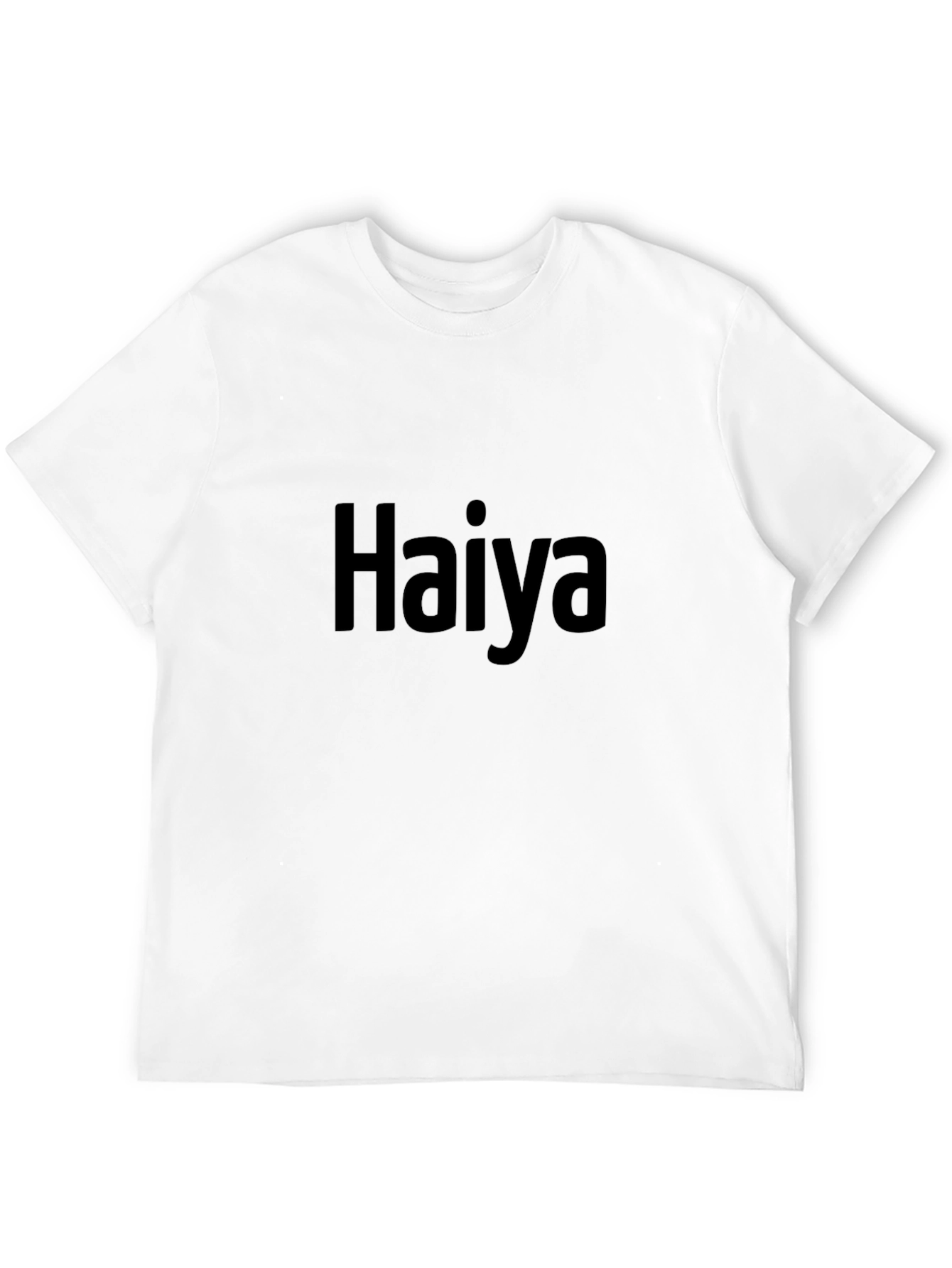 Haiya T-Shirt - Black Cotton Crew Neck Casual Tee