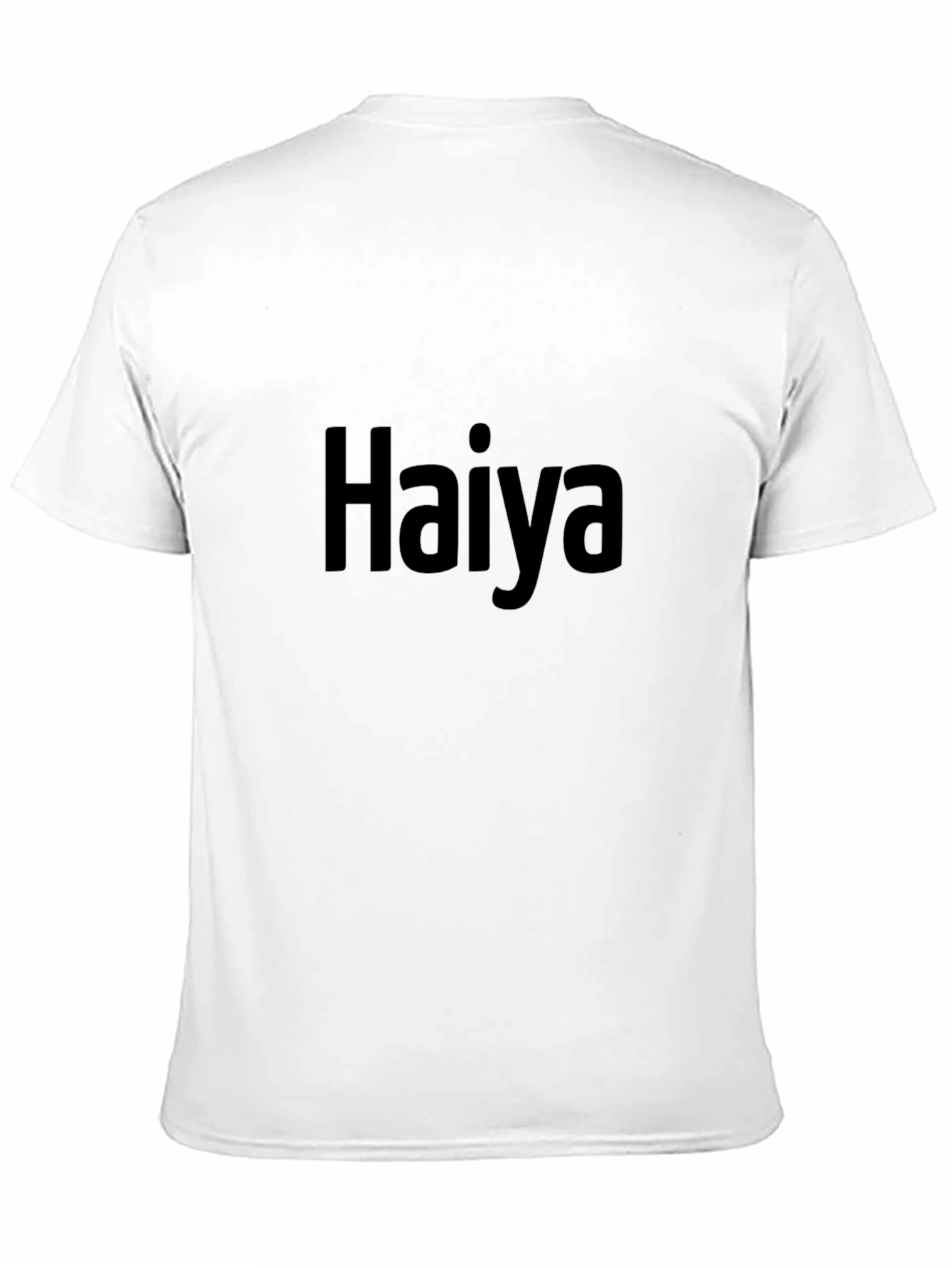 Haiya T-Shirt - Black Cotton Crew Neck Casual Tee