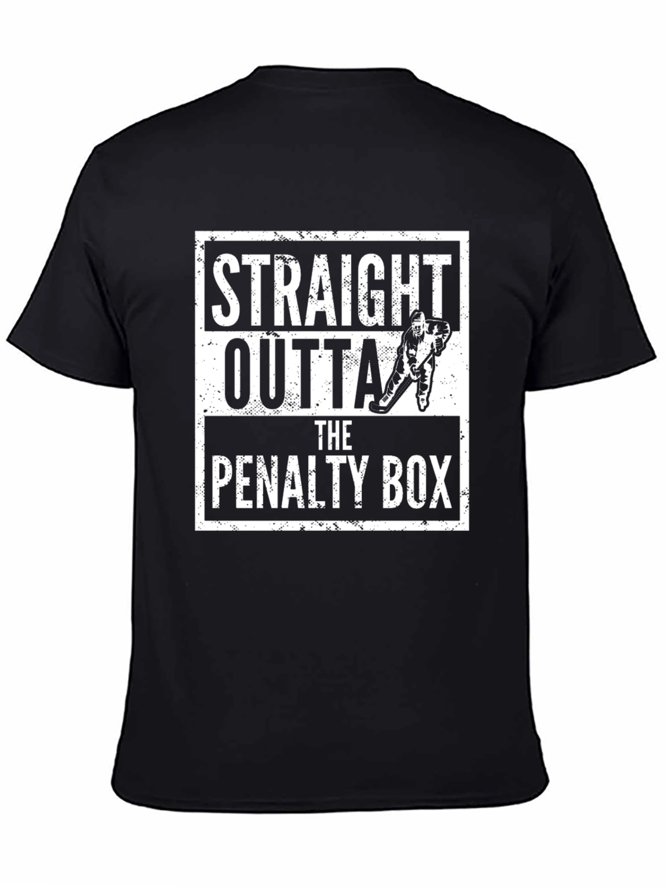 Straight Outta The Penalty Box Black Graphic Tee